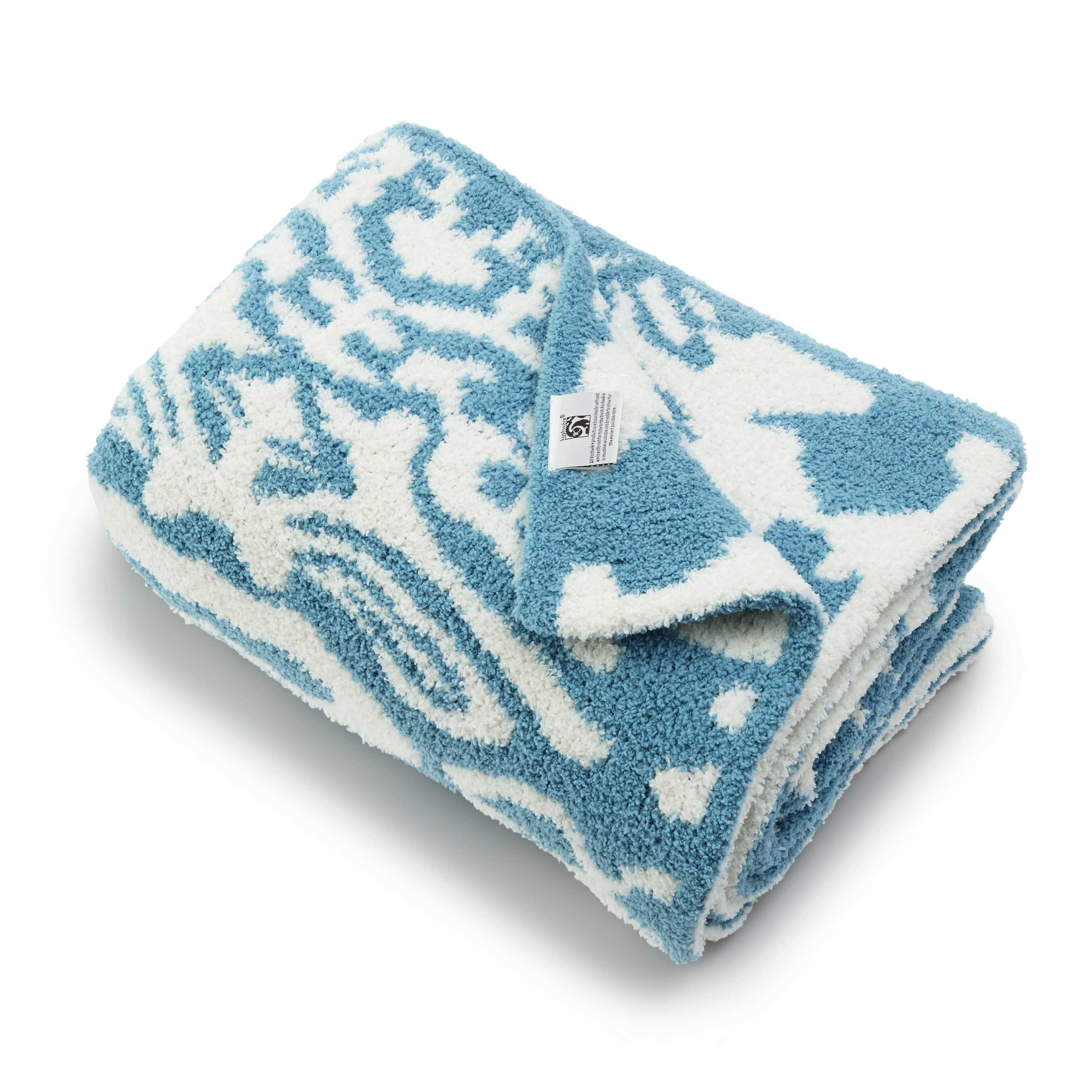 DAMASK BLANKET(135×183cm tender blue/creme) BLANKET kashwere Japan