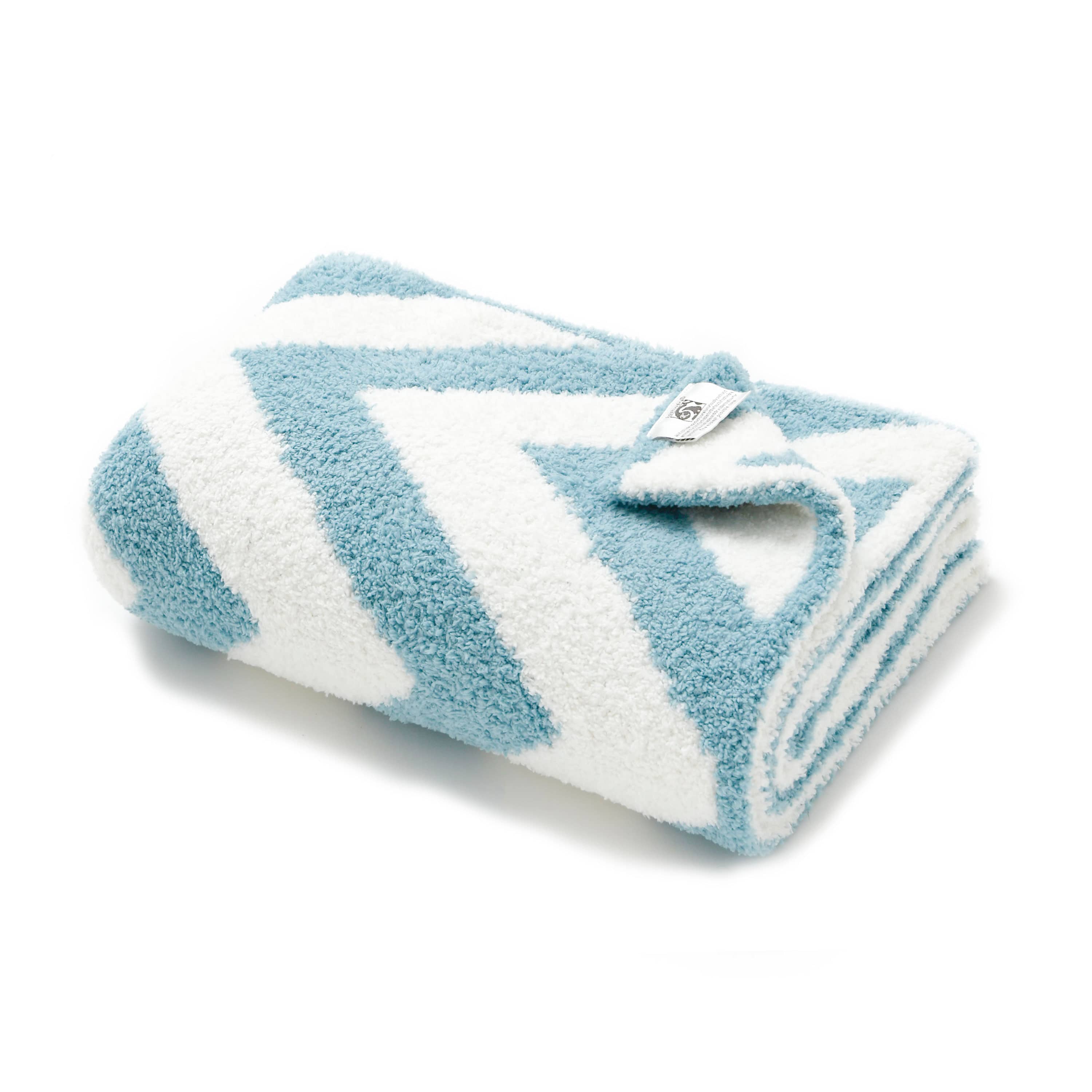 HALF BLANKET / CHEVRON(85×110cm creme/tenderblue) BLANKET kashwere