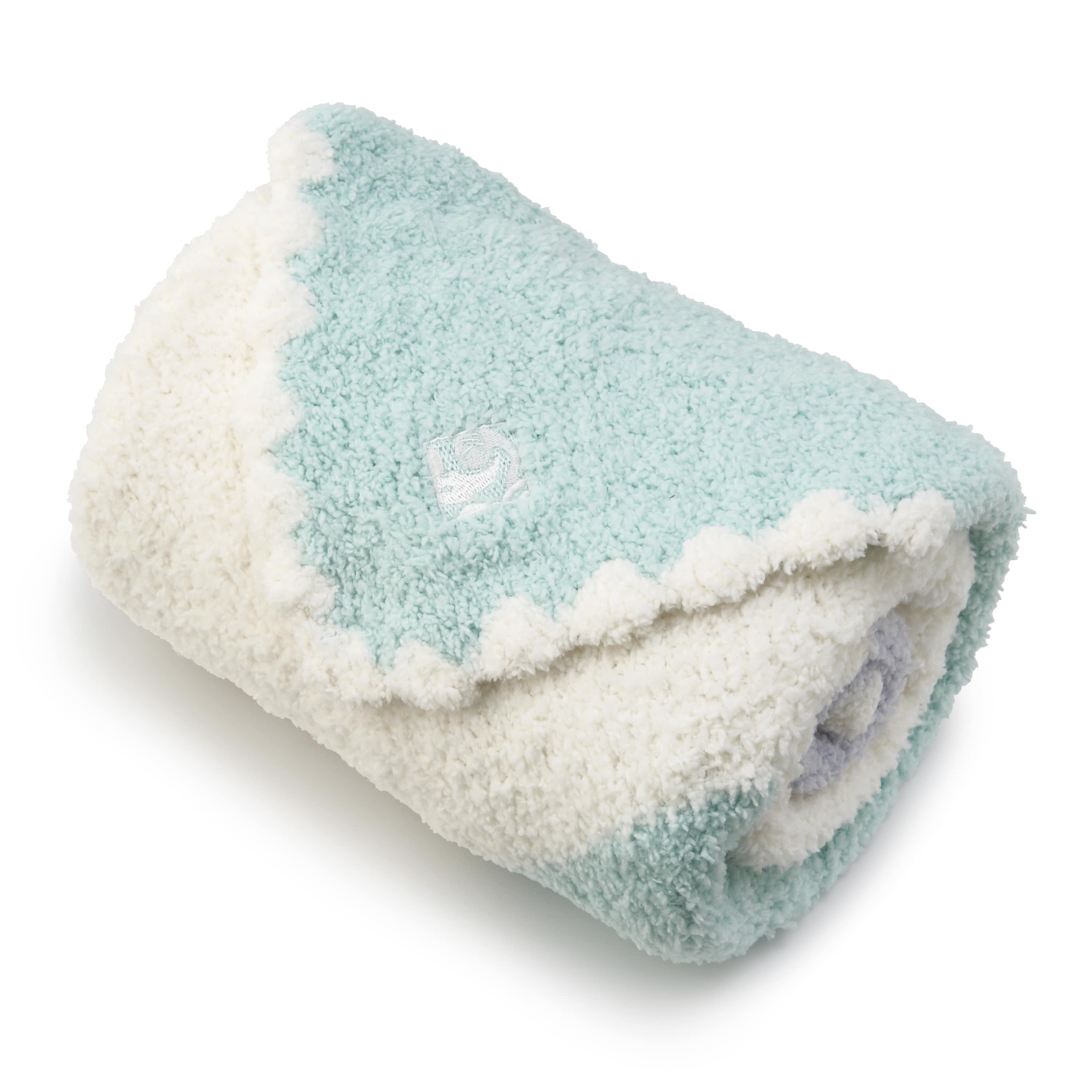 BABY BLANKET MULTI STRIPE(78×78cm blue/creme/aqua) BABY&KIDS