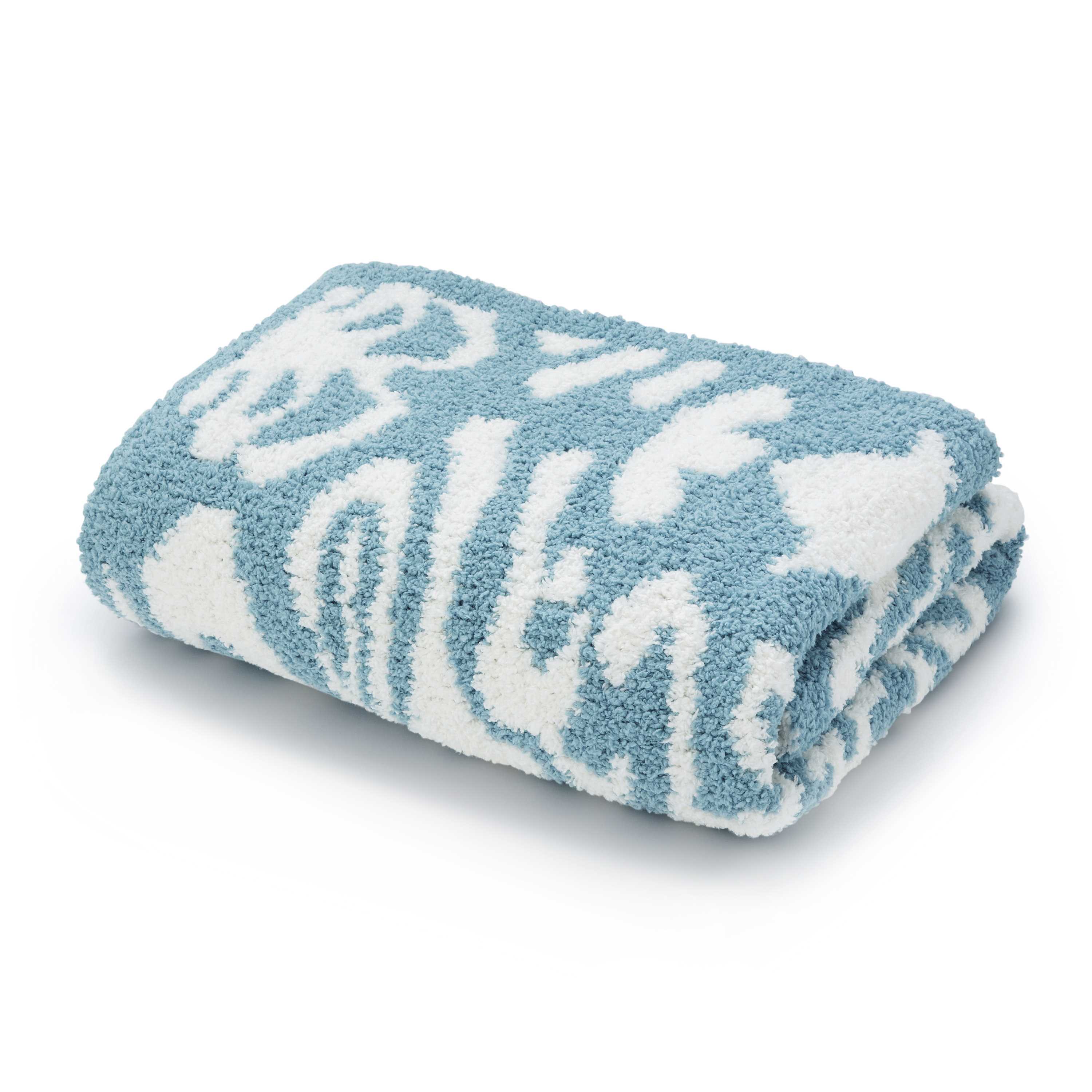 DAMASK HALF BLANKET(85×110cm tender blue/creme) BLANKET kashwere