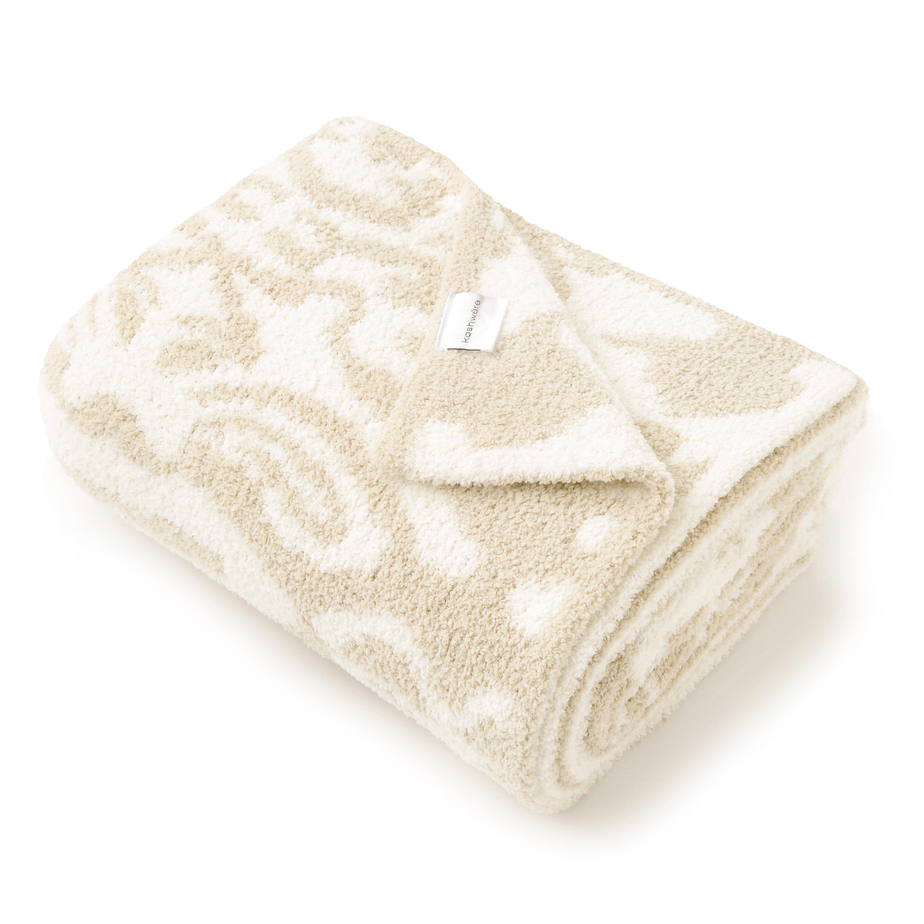 BLANKET / DAMASK(135×183cm beige/creme): BLANKET | kashwere