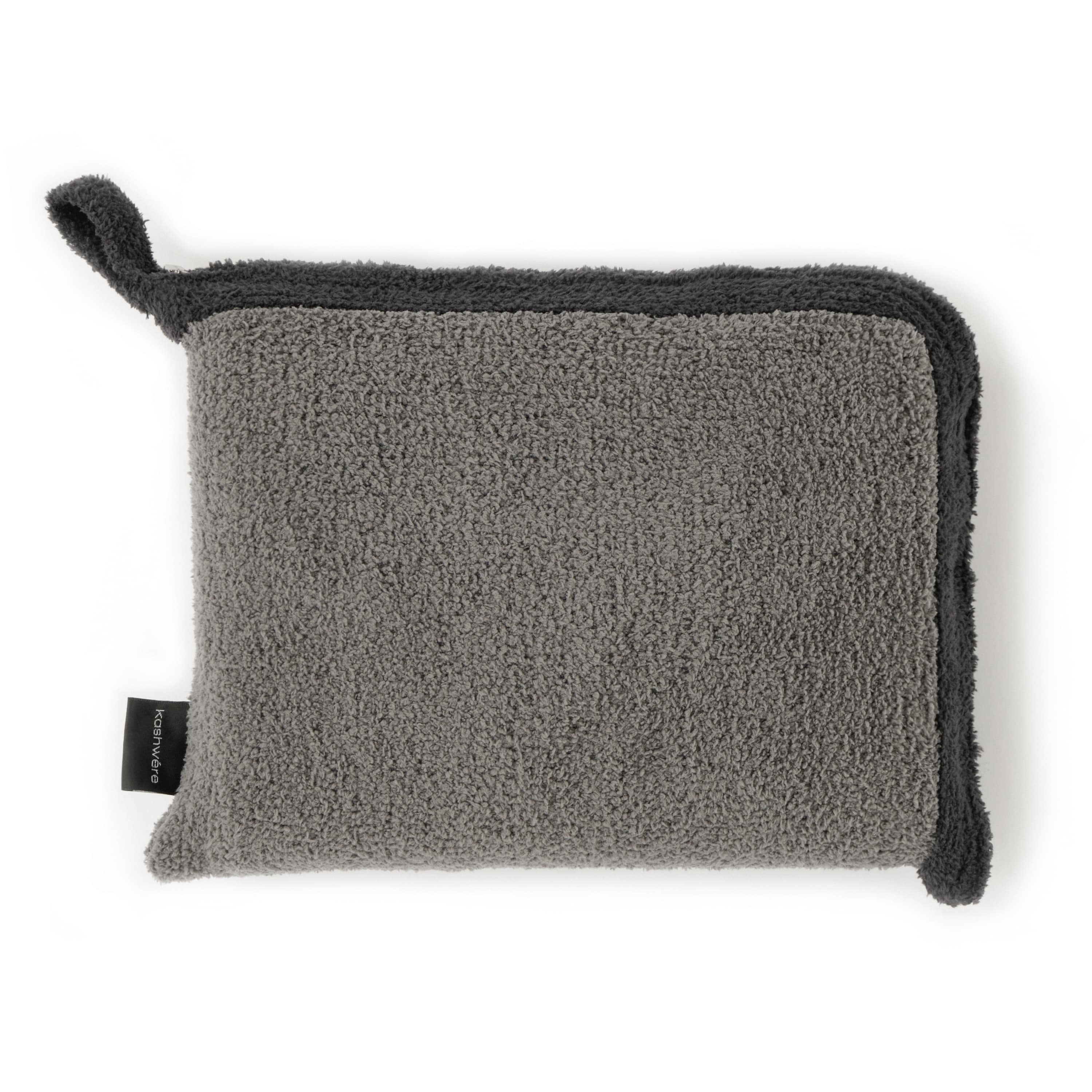 カシウエア Kashwere トラベル ブランケット travel TRAVEL BLANKET(82×125cm bicolor (medium gray/shadow)): BLANKET