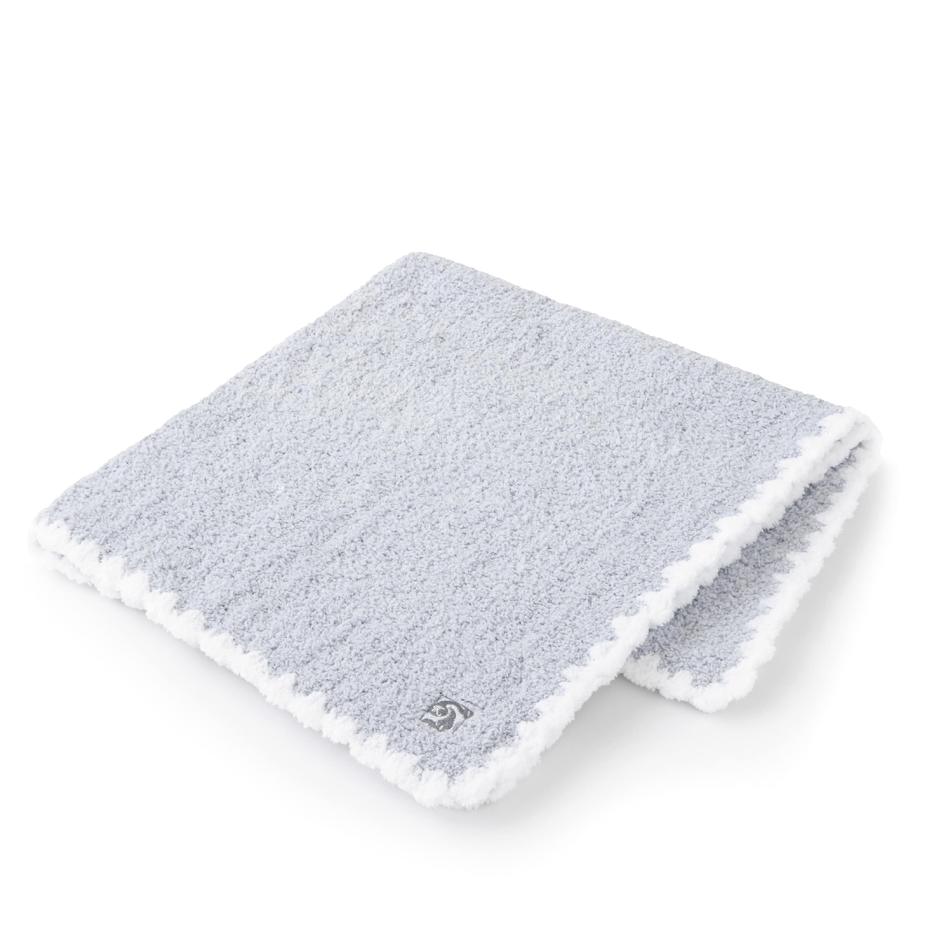 BABY BLANKET TRIM & CAP(78×78cm （CAP有り） blue/white): BABY&KIDS 