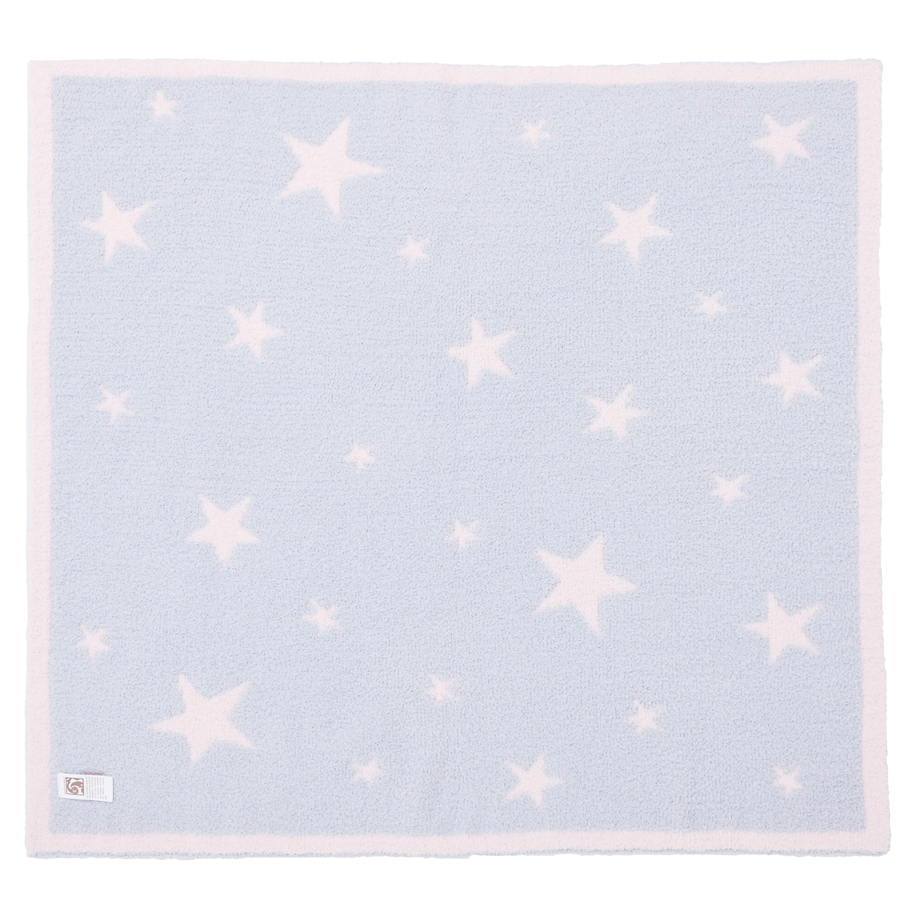 BABY BLANKET DOUBLE JACQUARD(78×78cm star (pink/blue)): BABY&KIDS
