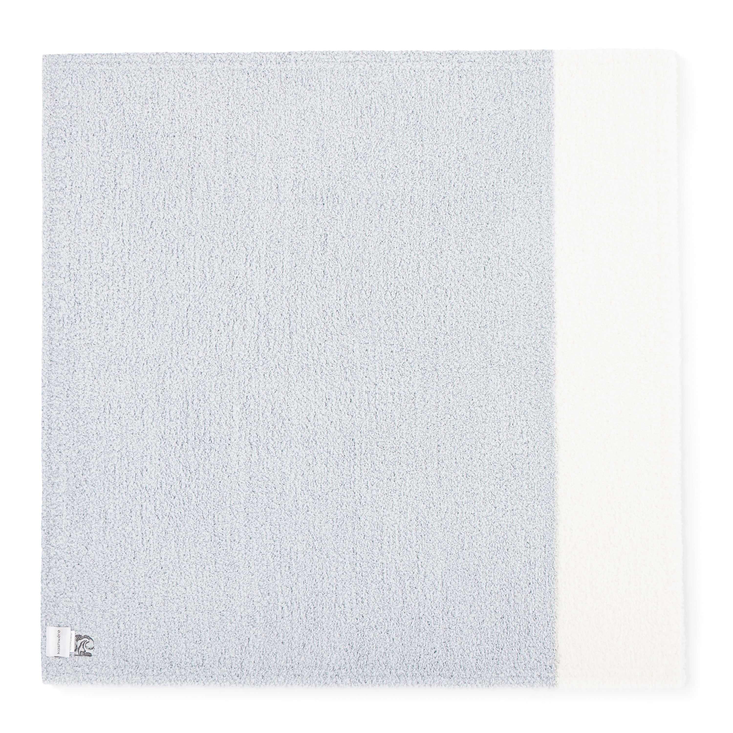 BABY BLANKET SIDE COLOR(78×78cm blue/creme): BABY&KIDS | kashwere