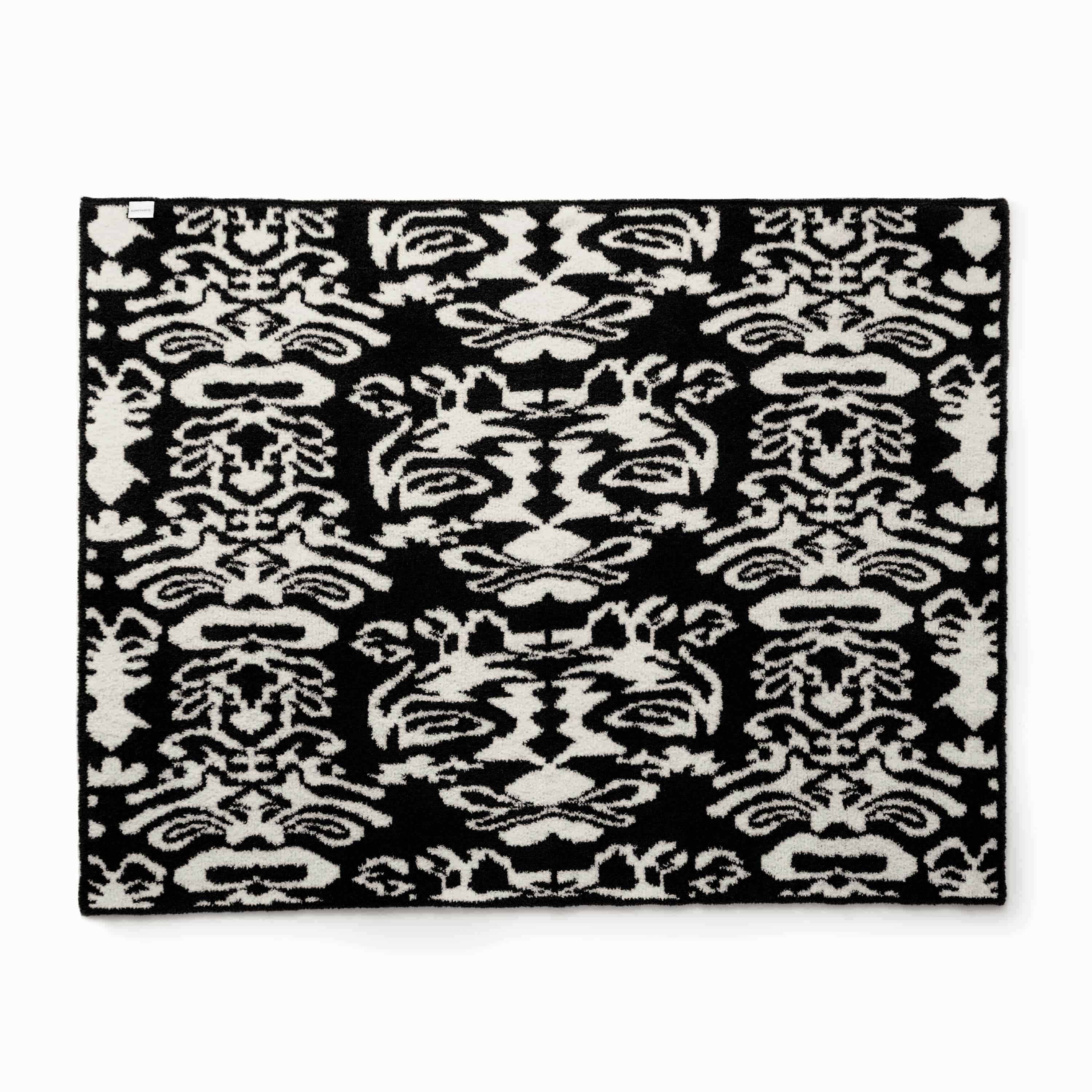 20th BLANKET / DAMASK(135×183cm creme/black): 20th | kashwere