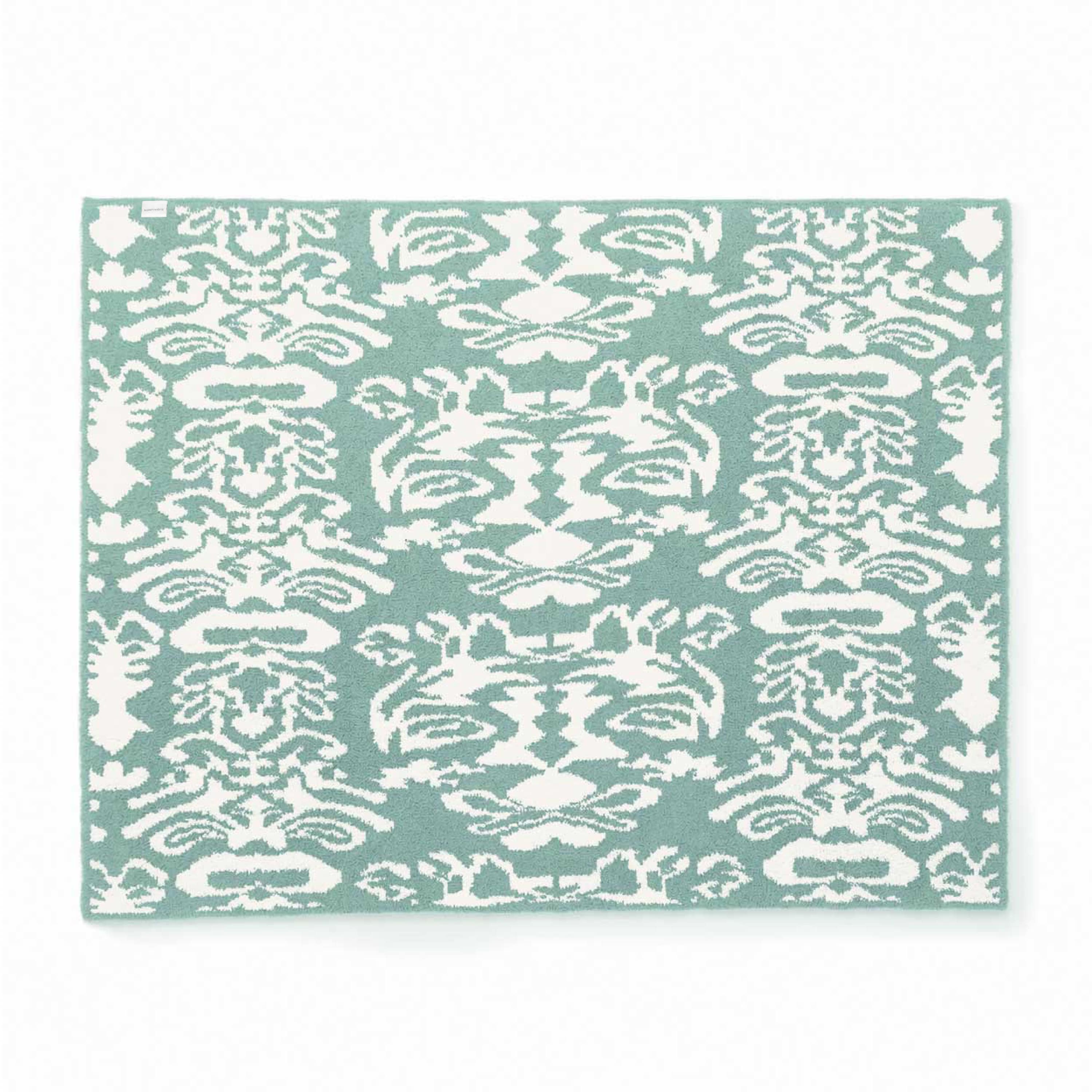 20th BLANKET / DAMASK(135×183cm creme/tender blue): 20th