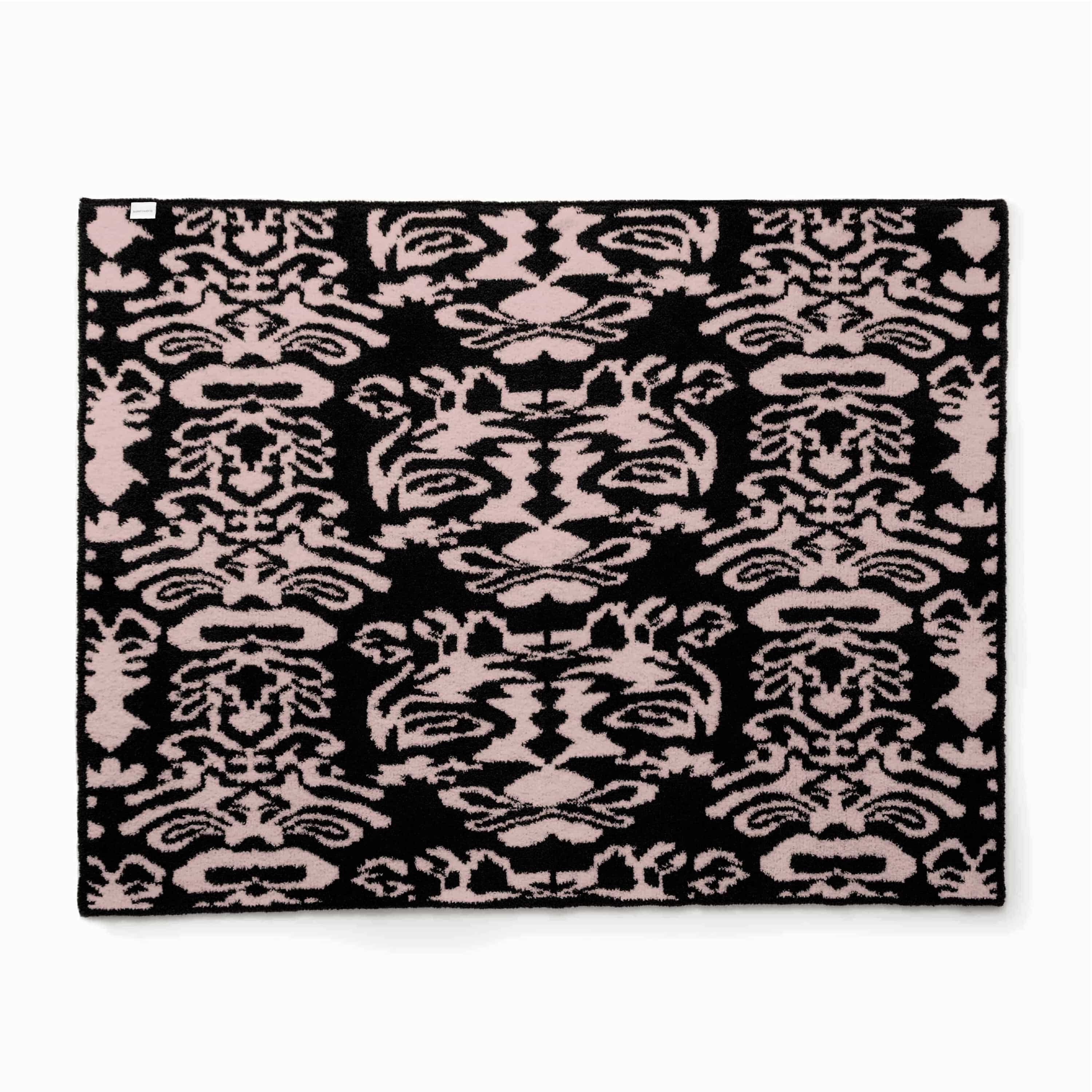20th BLANKET / DAMASK(135×183cm pink/black): 20th | kashwere Japan
