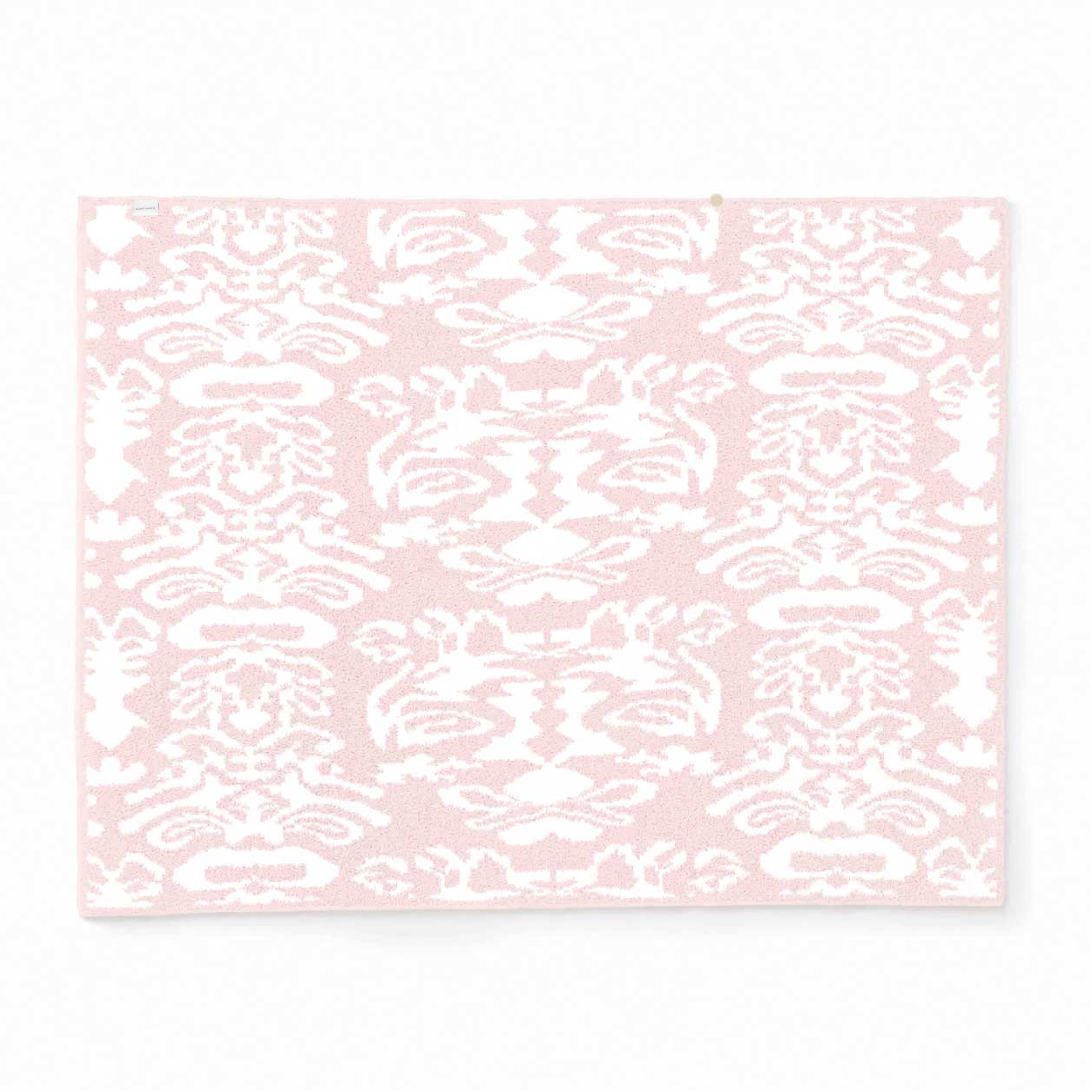 20th BLANKET / DAMASK(135×183cm white/pink): 20th | kashwere Japan