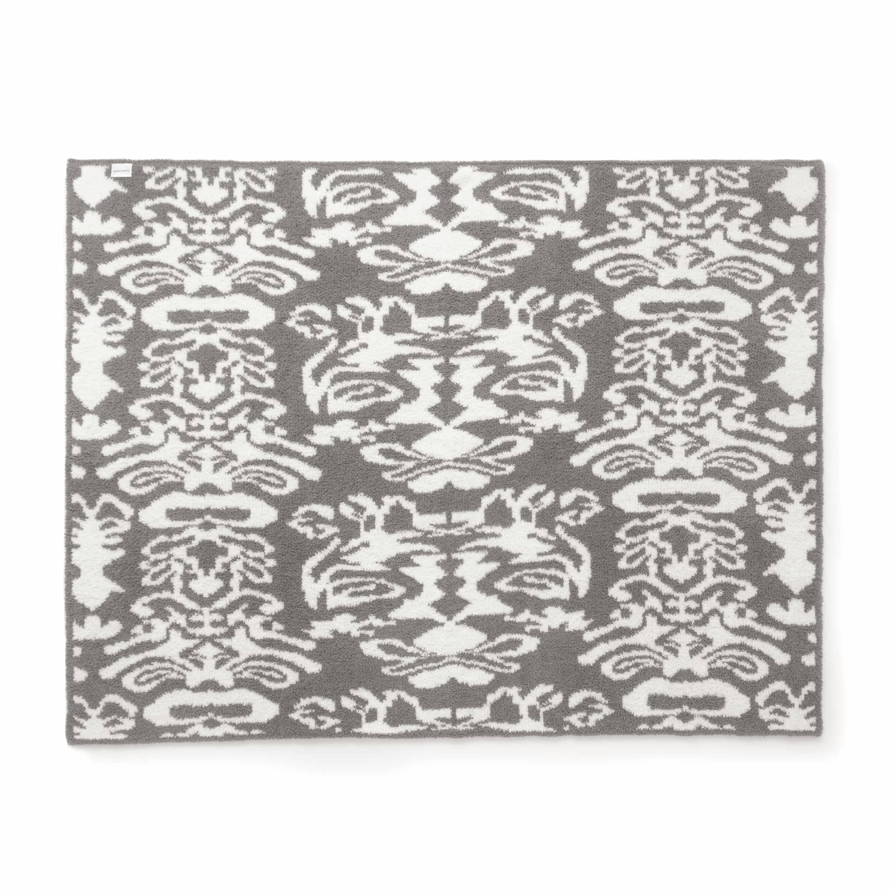 20th BLANKET / DAMASK(135×183cm white/steel): 20th | kashwere