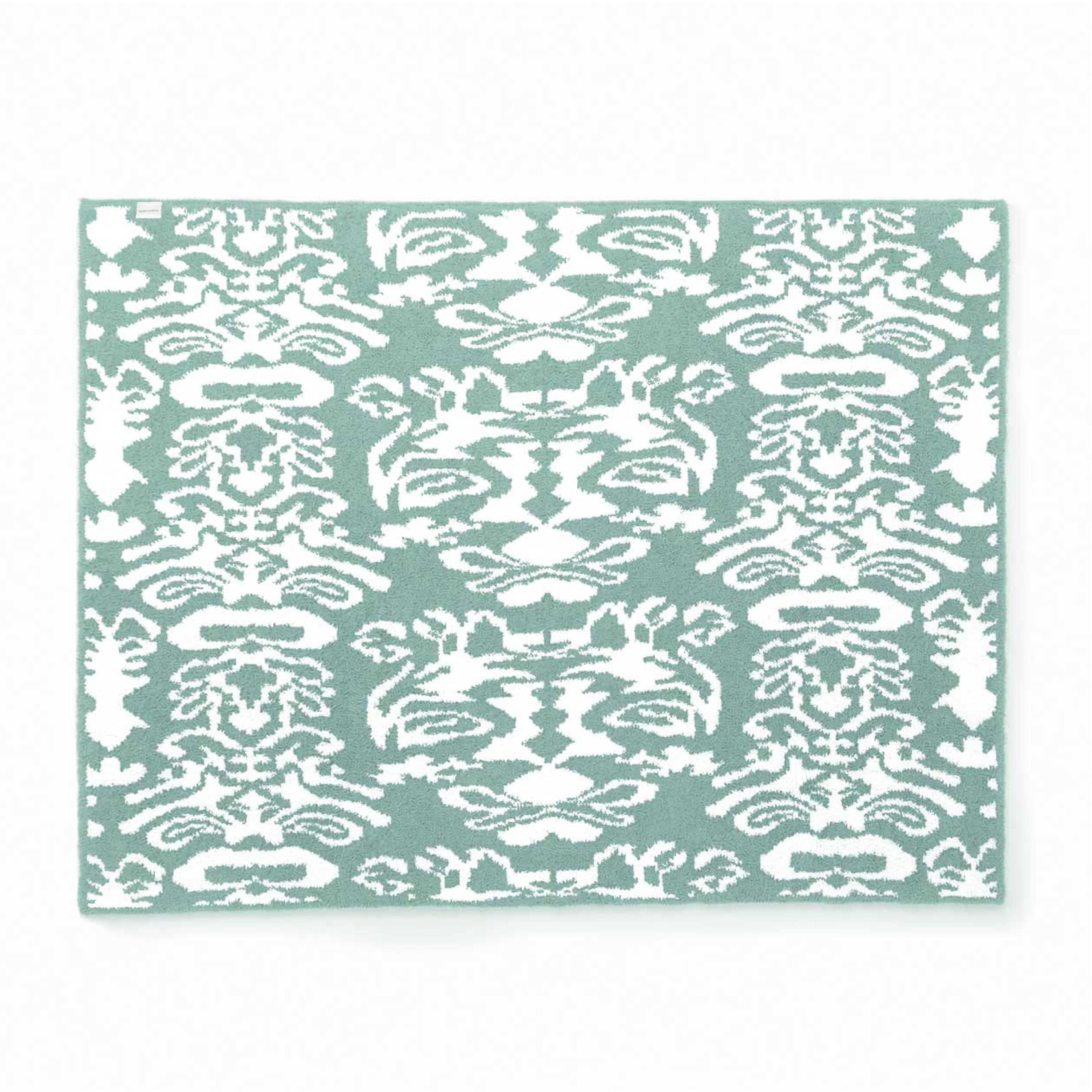 20th BLANKET / DAMASK(135×183cm white/tender blue): 20th