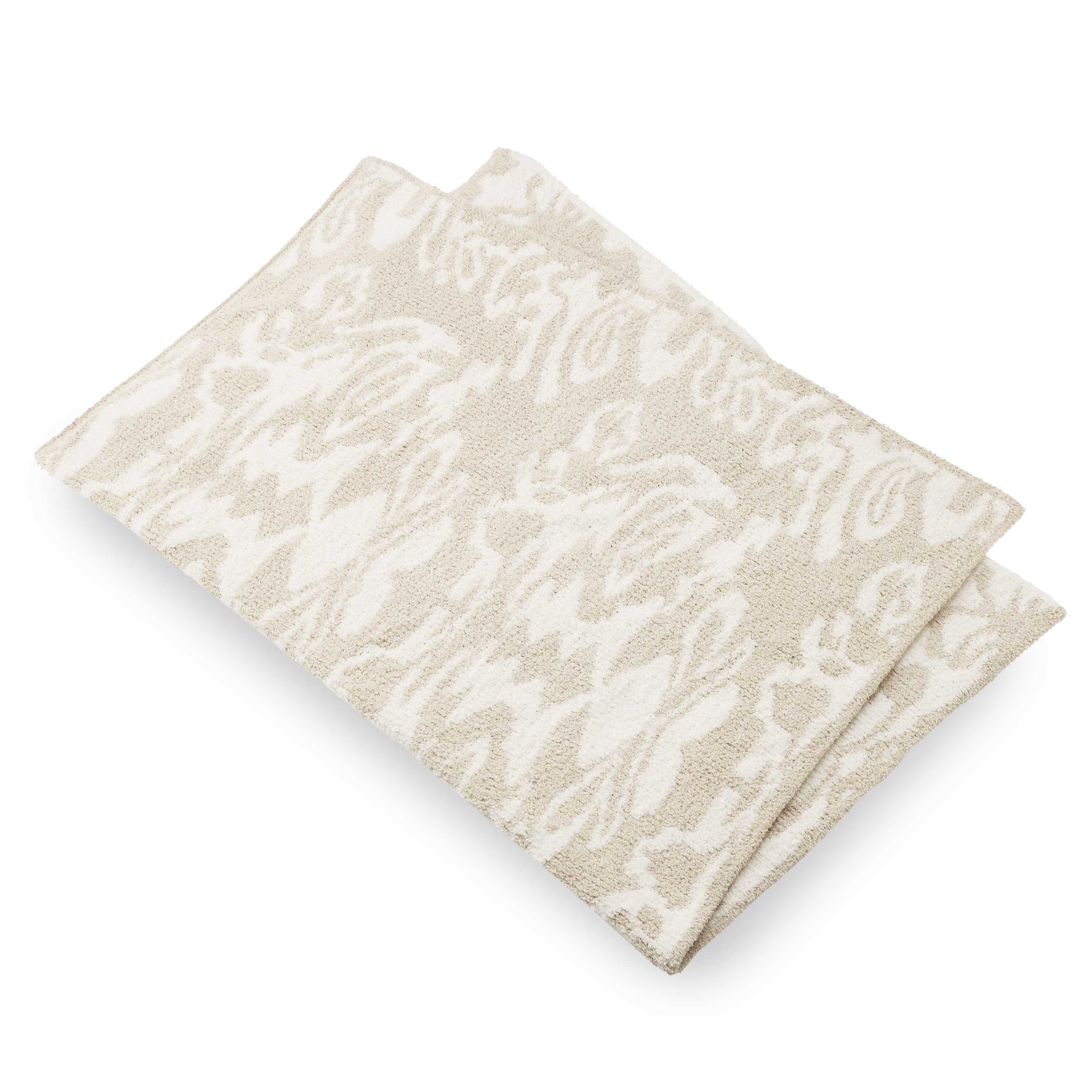 NAP BLANKET / DAMASK(110×150cm malt/creme): BLANKET | kashwere