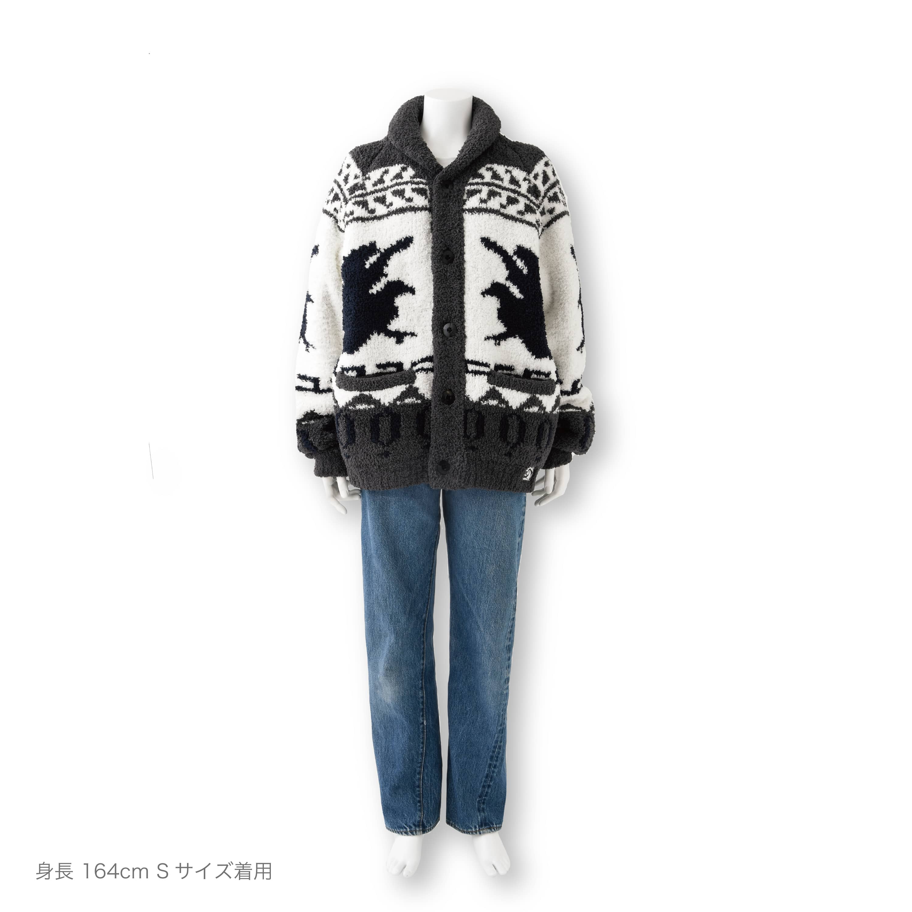 Kashwere cowichan cardigan Sサイズ写真7をご参考ください