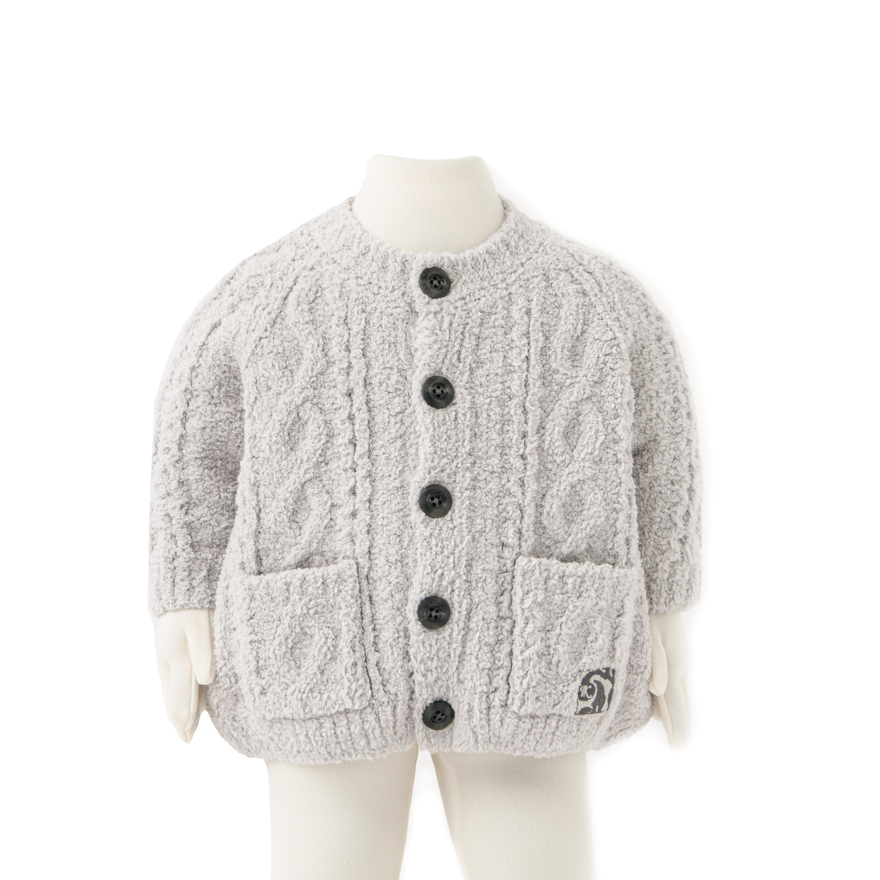 BABY CABLE CARDIGAN(6/12（6～12ヶ月） mist): BABY&KIDS | kashwere 