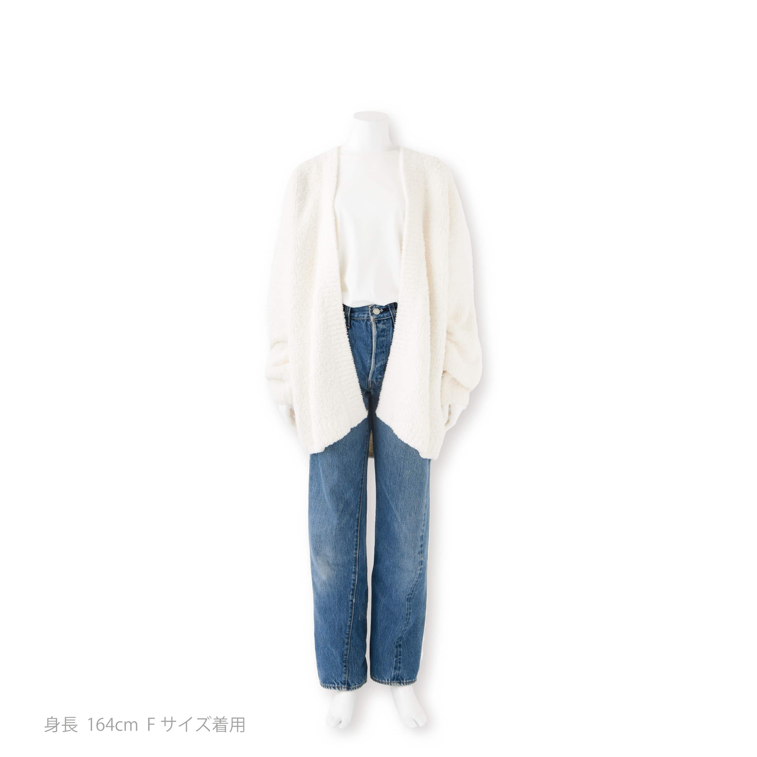 BOYFRIEND CARDIGAN(M (F) creme): WEAR | kashwere Japan (カシウエア