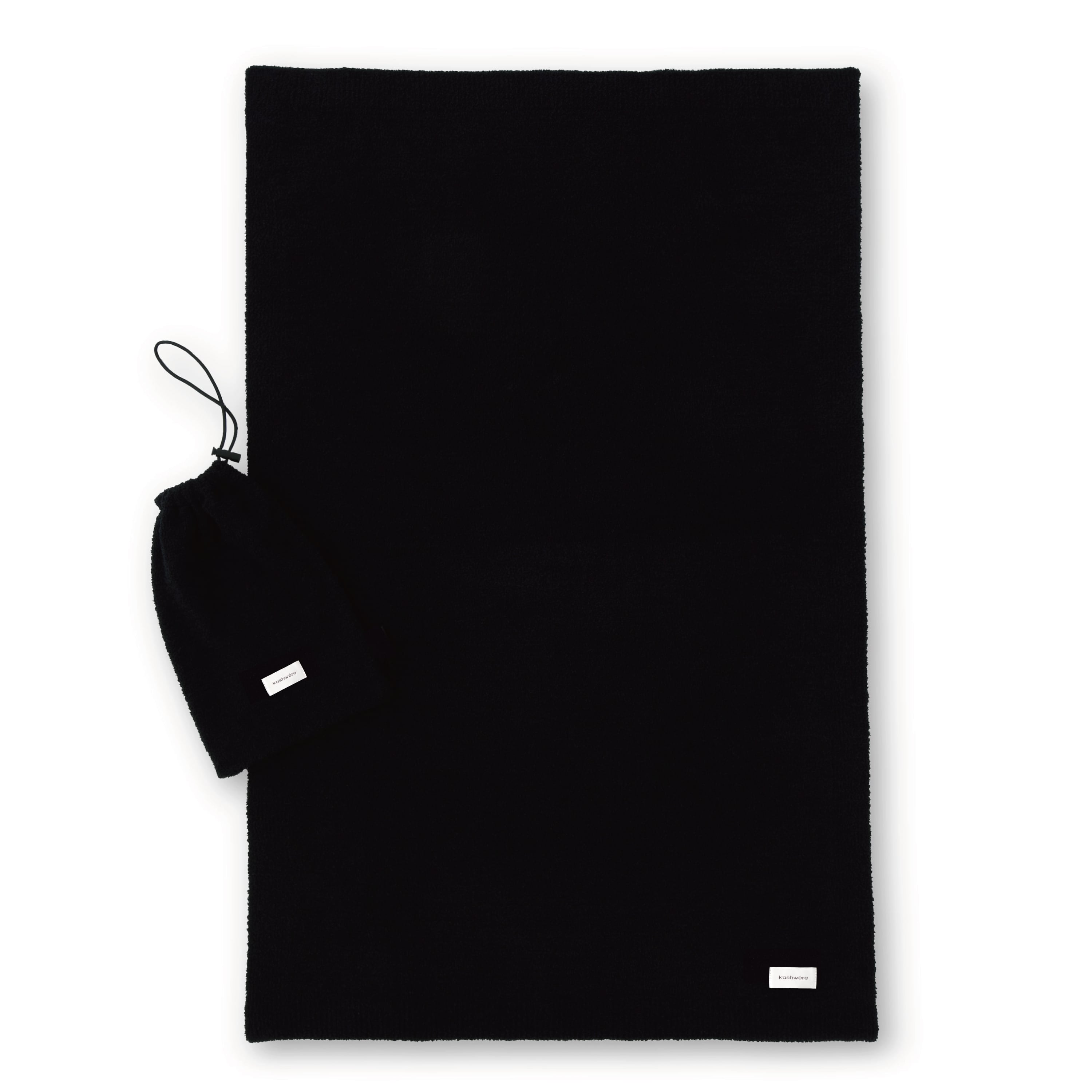 TRAVEL BLANKET / DRAWSTRING(82×125cm black): BLANKET | kashwere