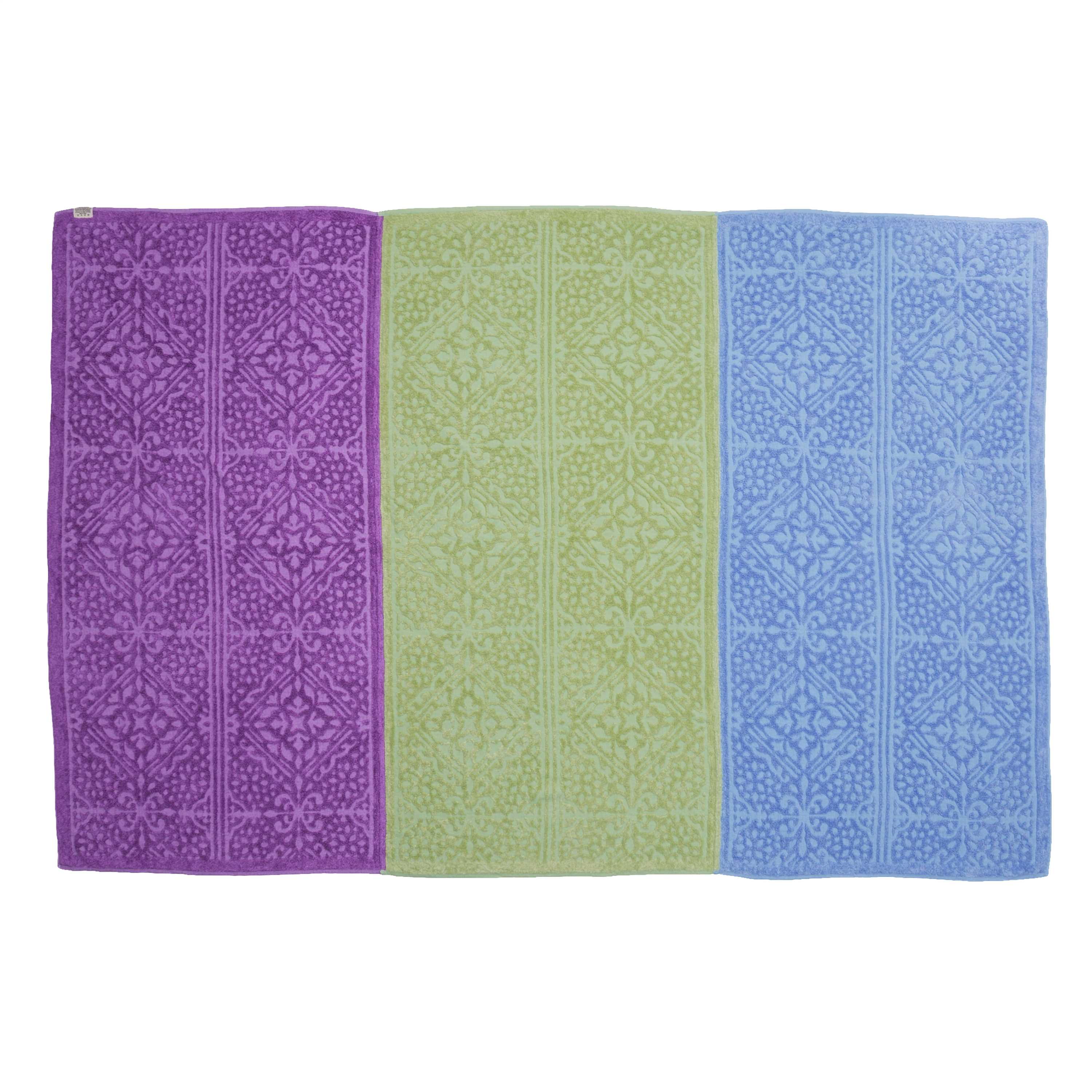 3C BLANKET / KAPUA(142×208cm azurine/meadow grass/iris): TOWEL