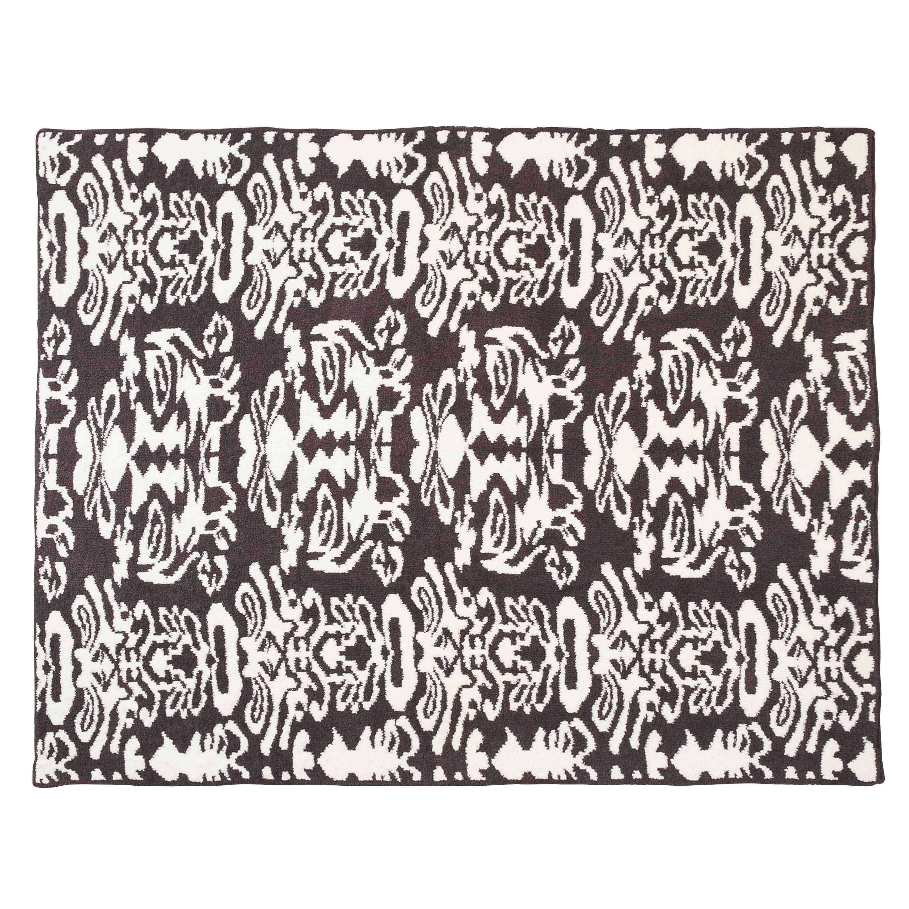 TWIN BLANKET / DAMASK(183×230cm charcoal gray/creme): BLANKET