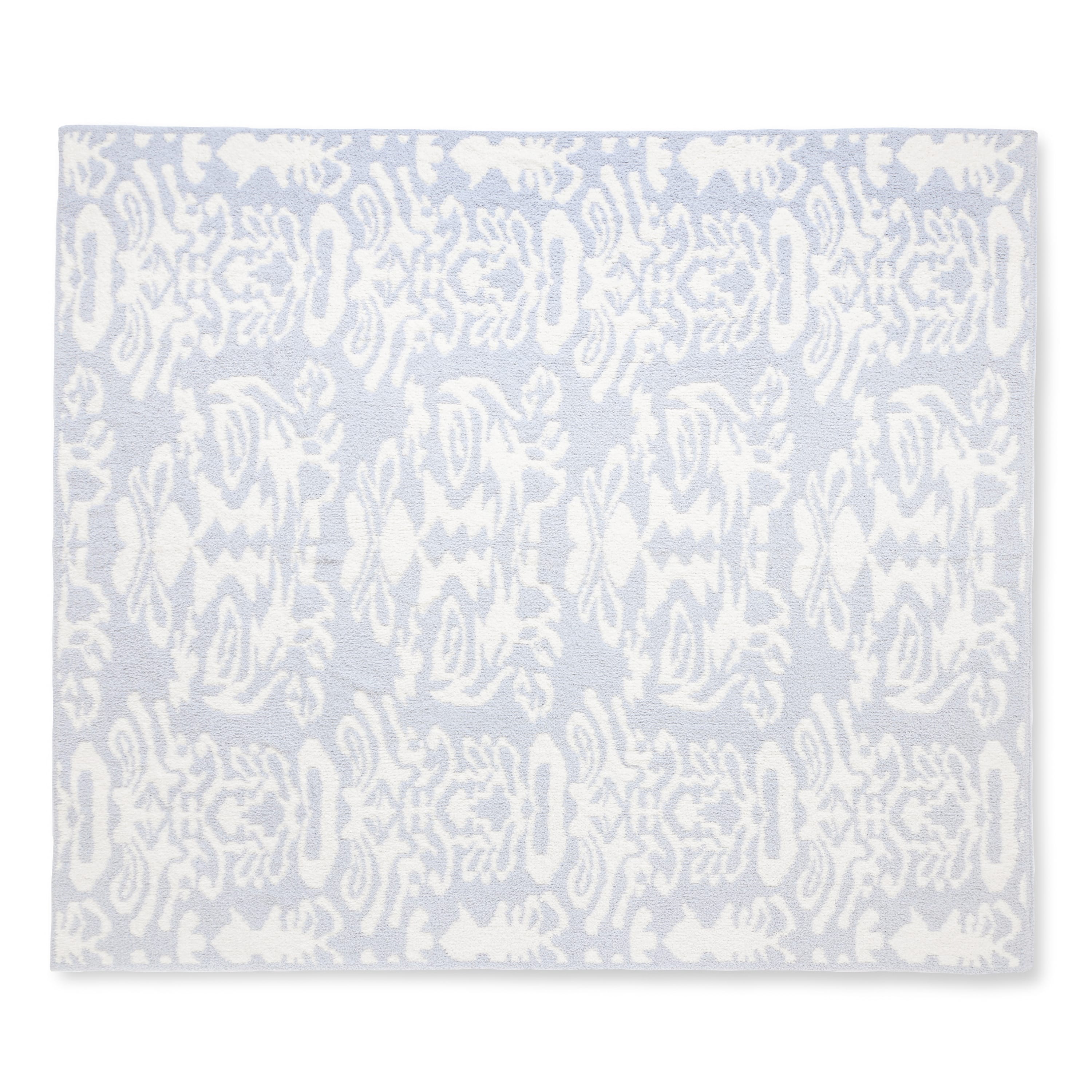 DOUBLE BLANKET / DAMASK(183×195cm blue/creme): BLANKET | kashwere 