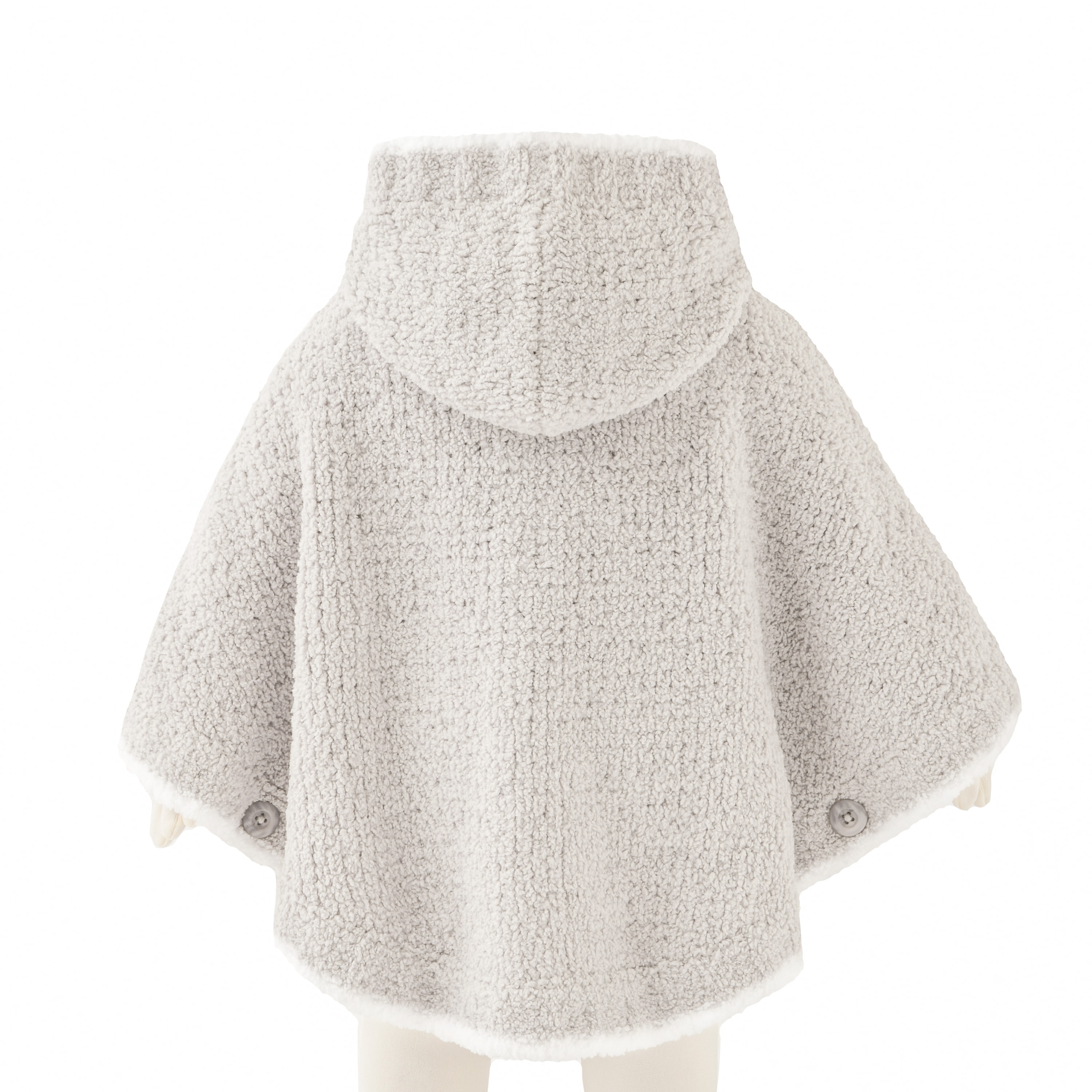 BABY PONCHO(12-24（12～24ヶ月） mist/white): BABY&KIDS | kashwere 