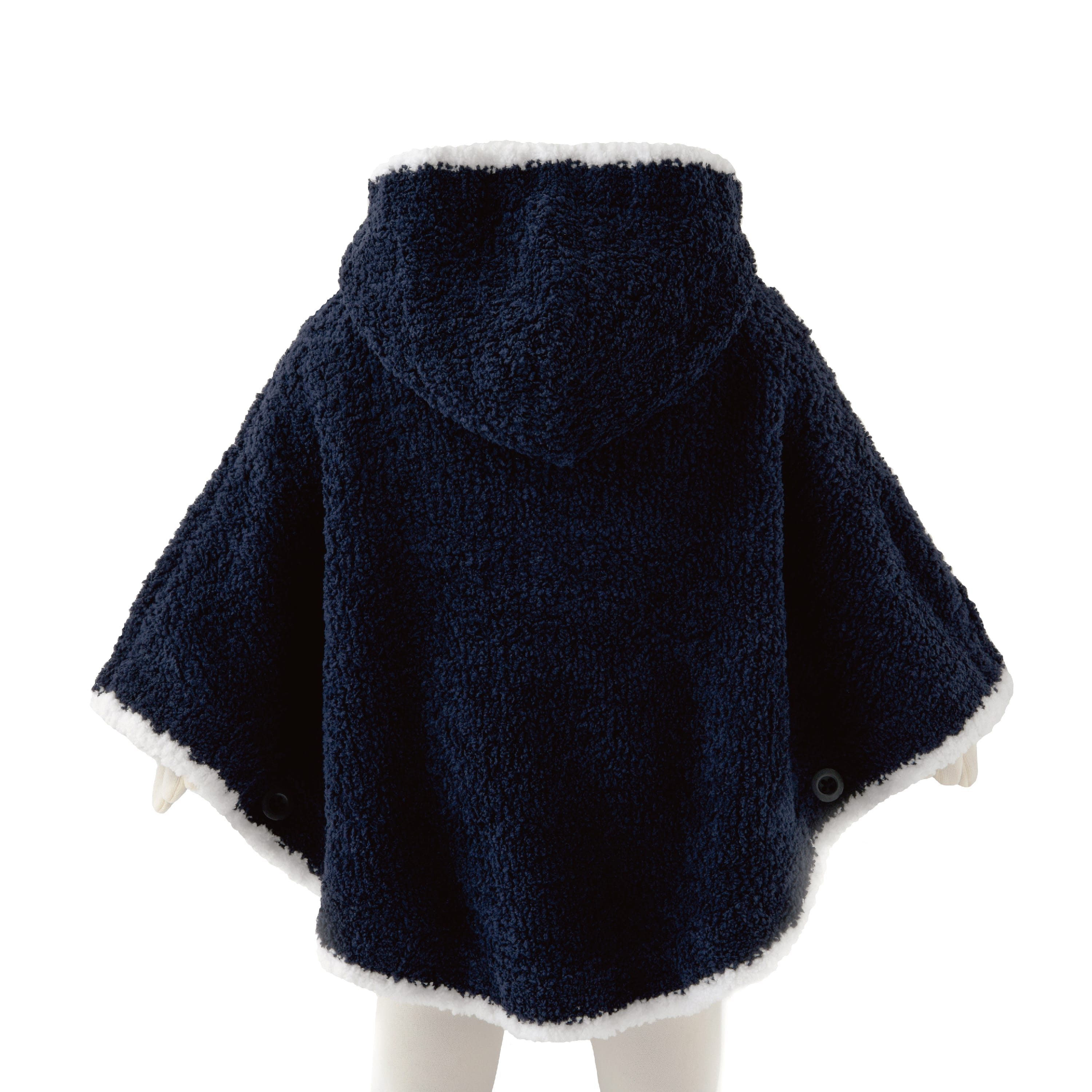 BABY PONCHO(12-24（12～24ヶ月） navy/white): BABY&KIDS | kashwere 