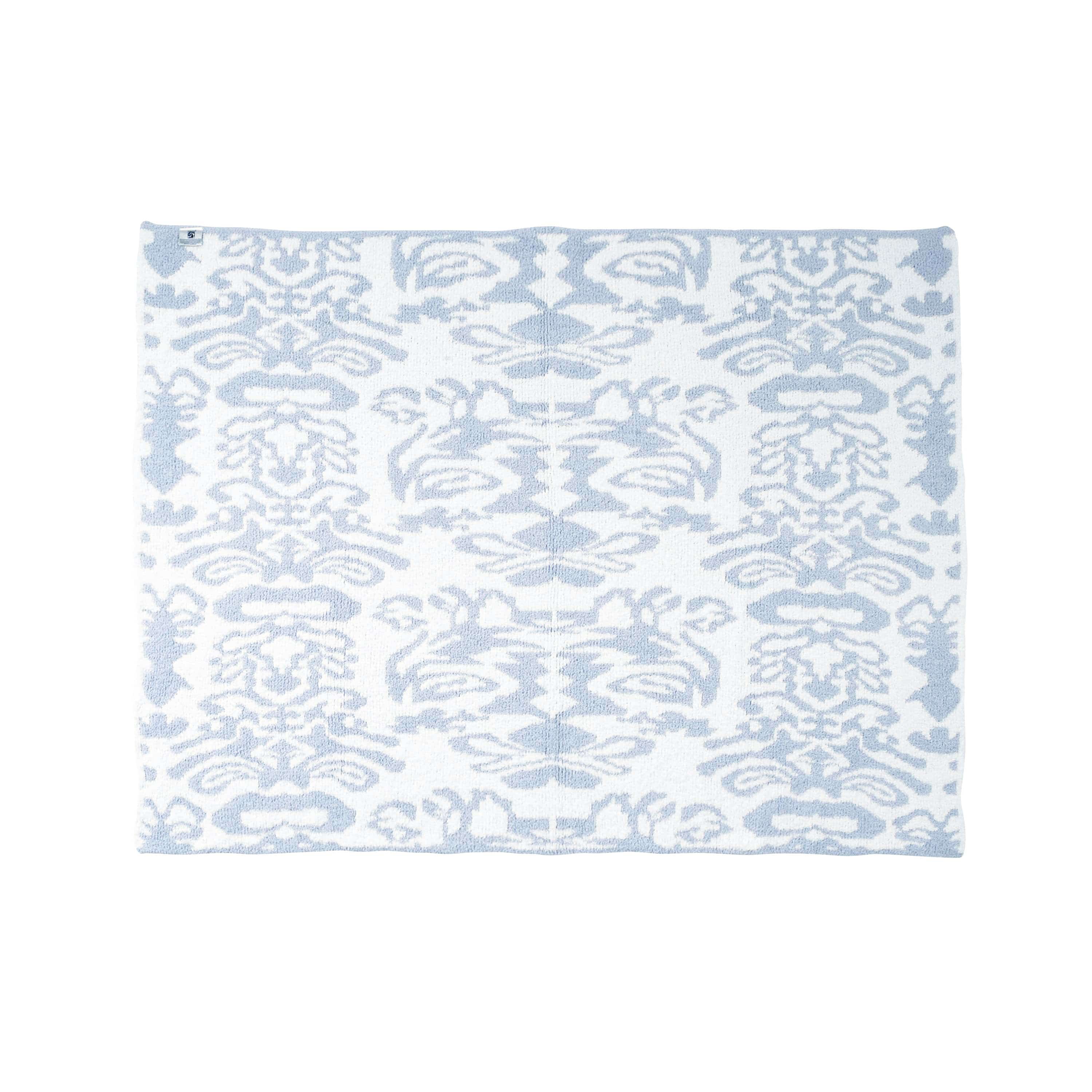 BLANKET / DAMASK(135×183cm blue/creme): BLANKET | kashwere