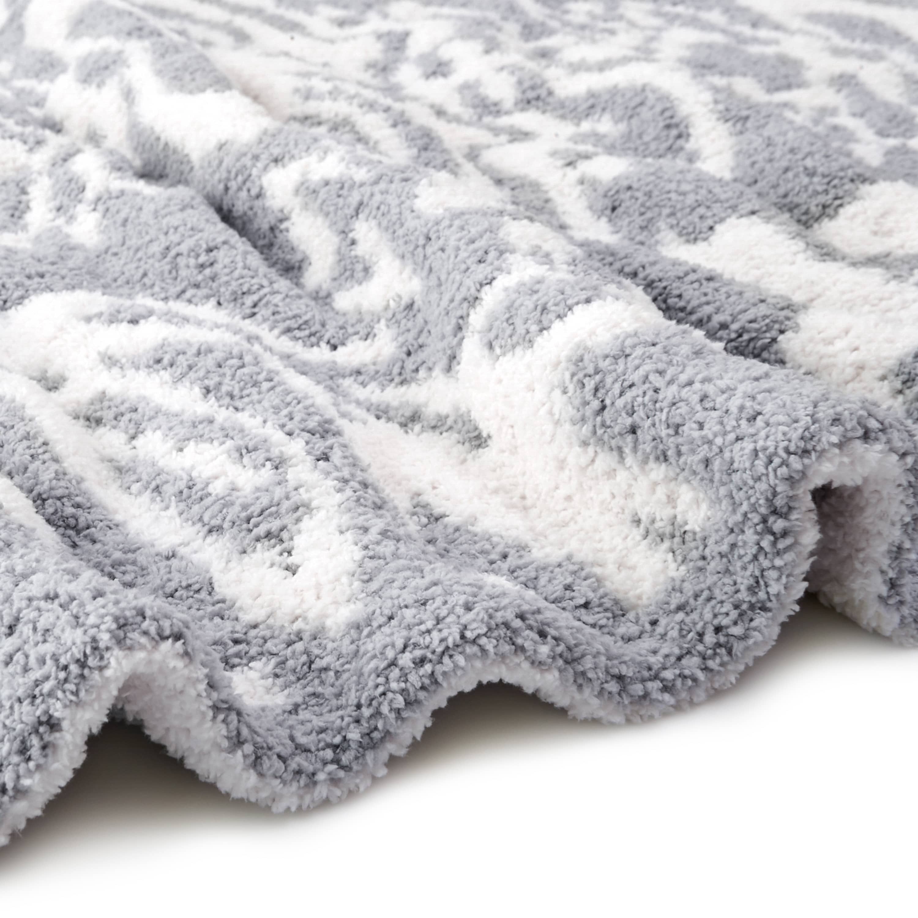 HALF BLANKET / DAMASK(85×110cm stone/creme): BLANKET | kashwere