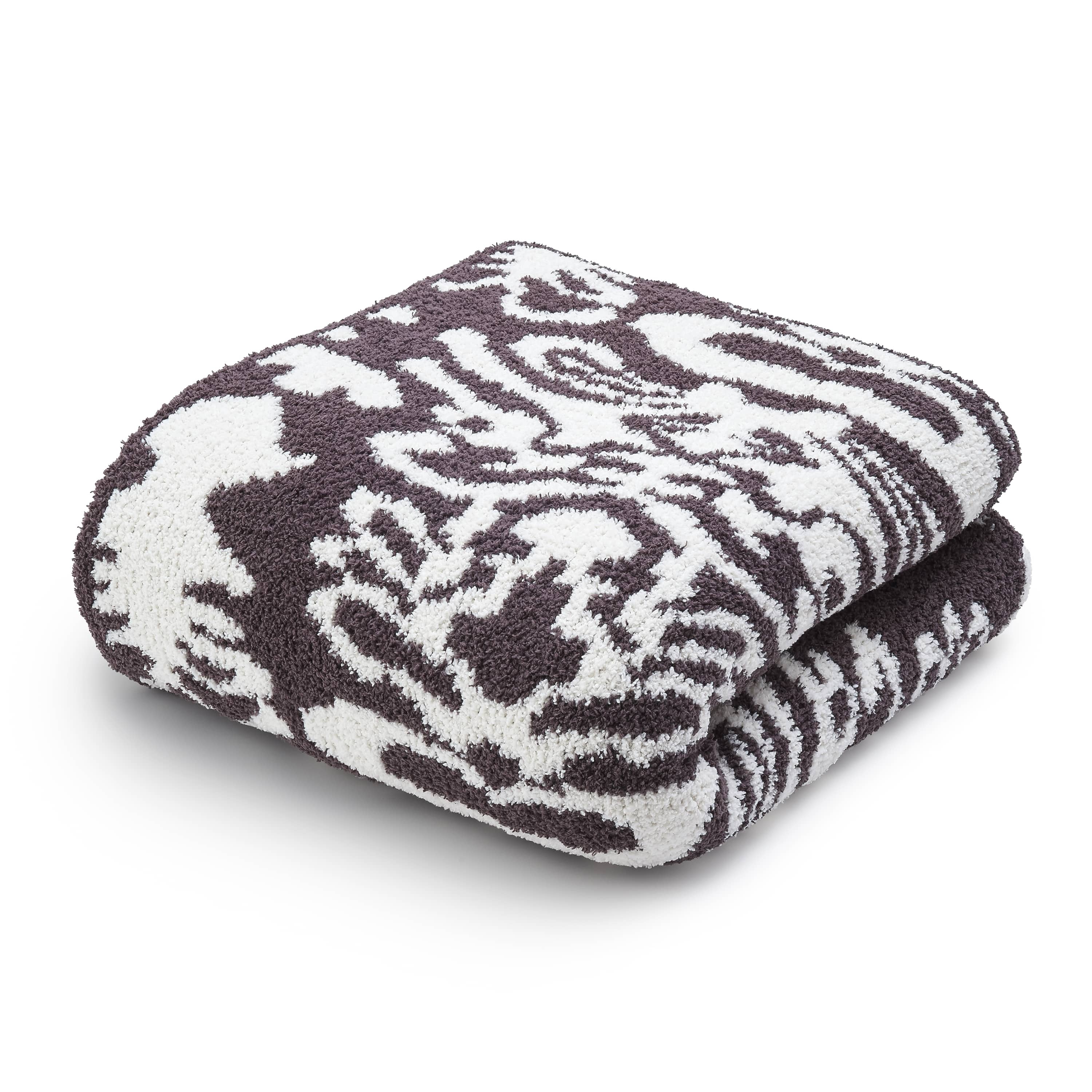 DOUBLE BLANKET / DAMASK(183×195cm charcoal gray/creme): BLANKET