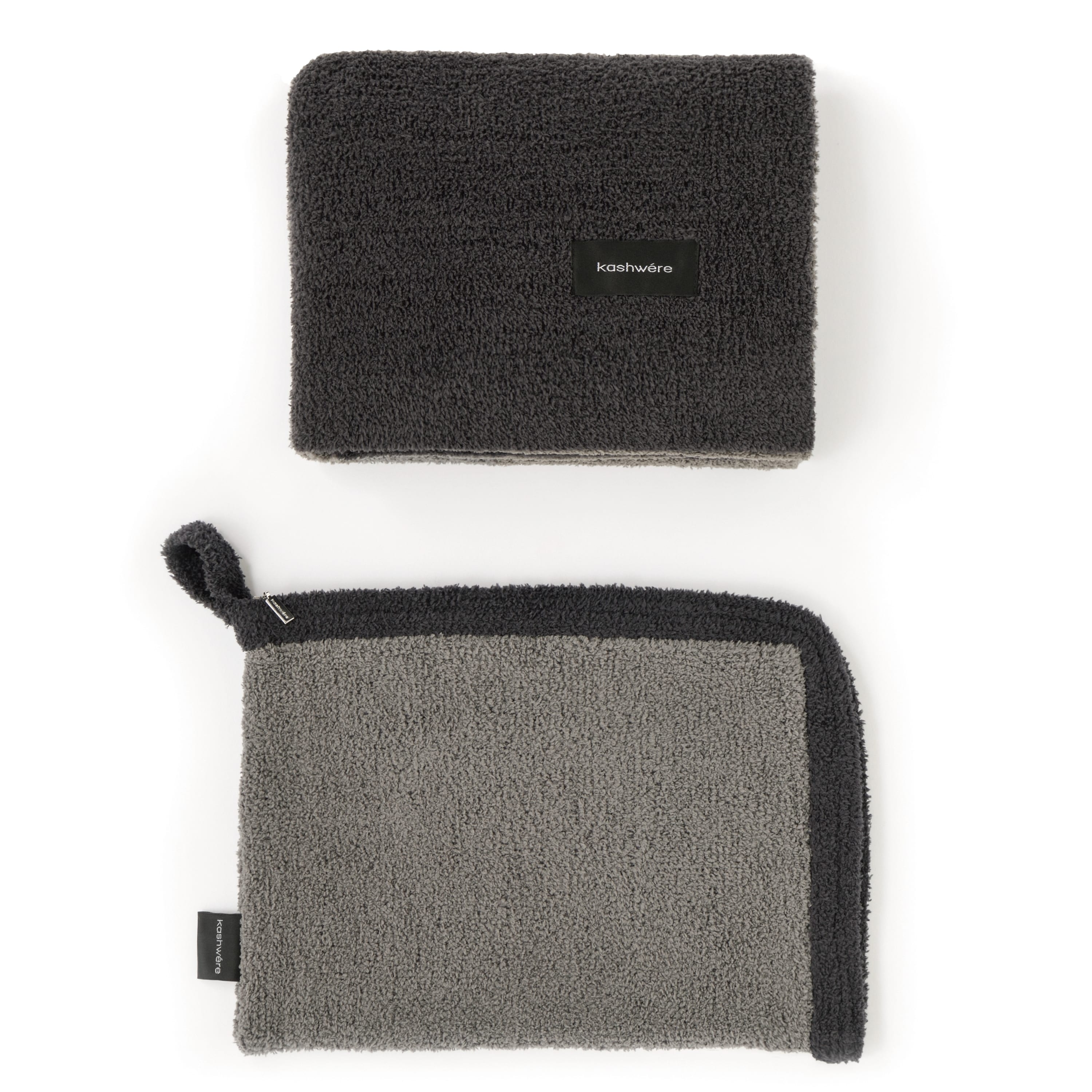 kashwére kashwere カシウエア トラベルブランケット グレー kashwére