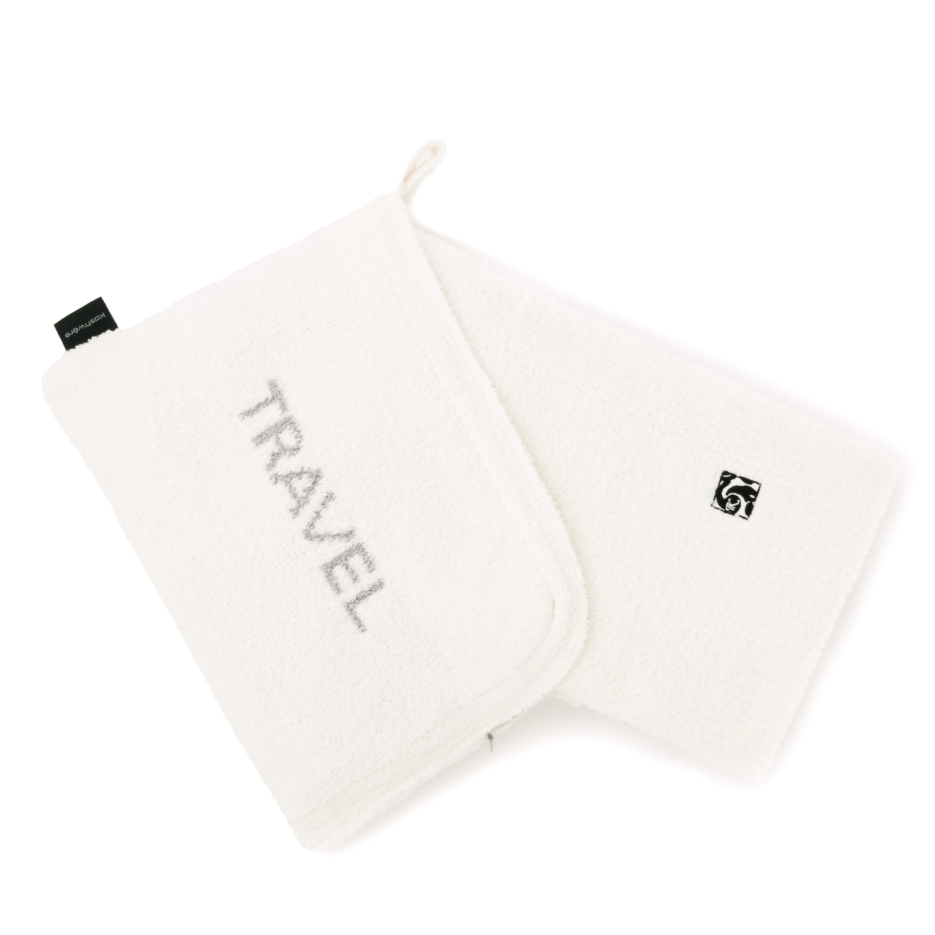 TRAVEL BLANKET(82×125cm travel(creme/stone)) BLANKET kashwere Japan