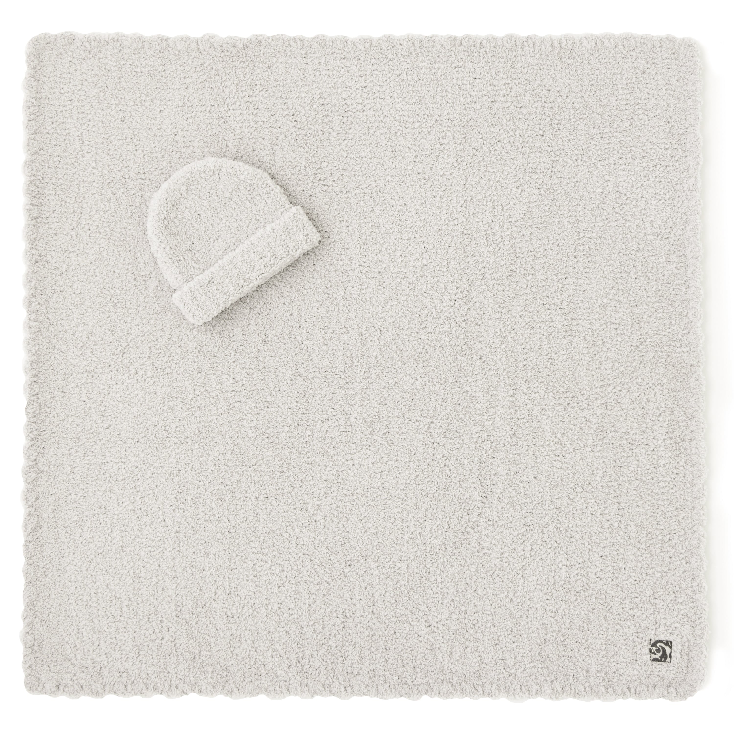 BABY BLANKET SOLID & CAP(78×78cm （CAP有り） mist): BABY&KIDS 