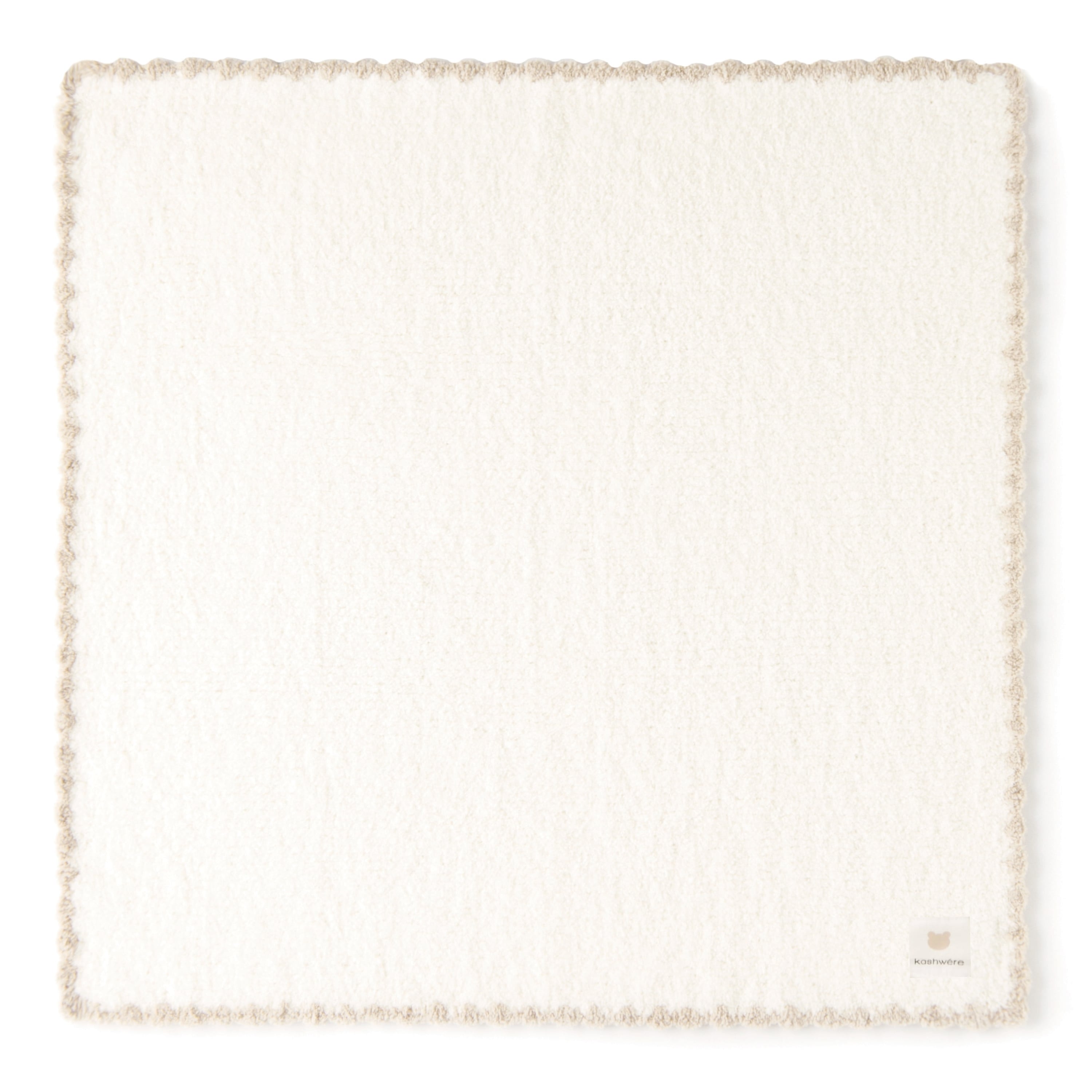 40000円購入】kashwére 毛布 ベージュとホワイトの模様 40000円購入