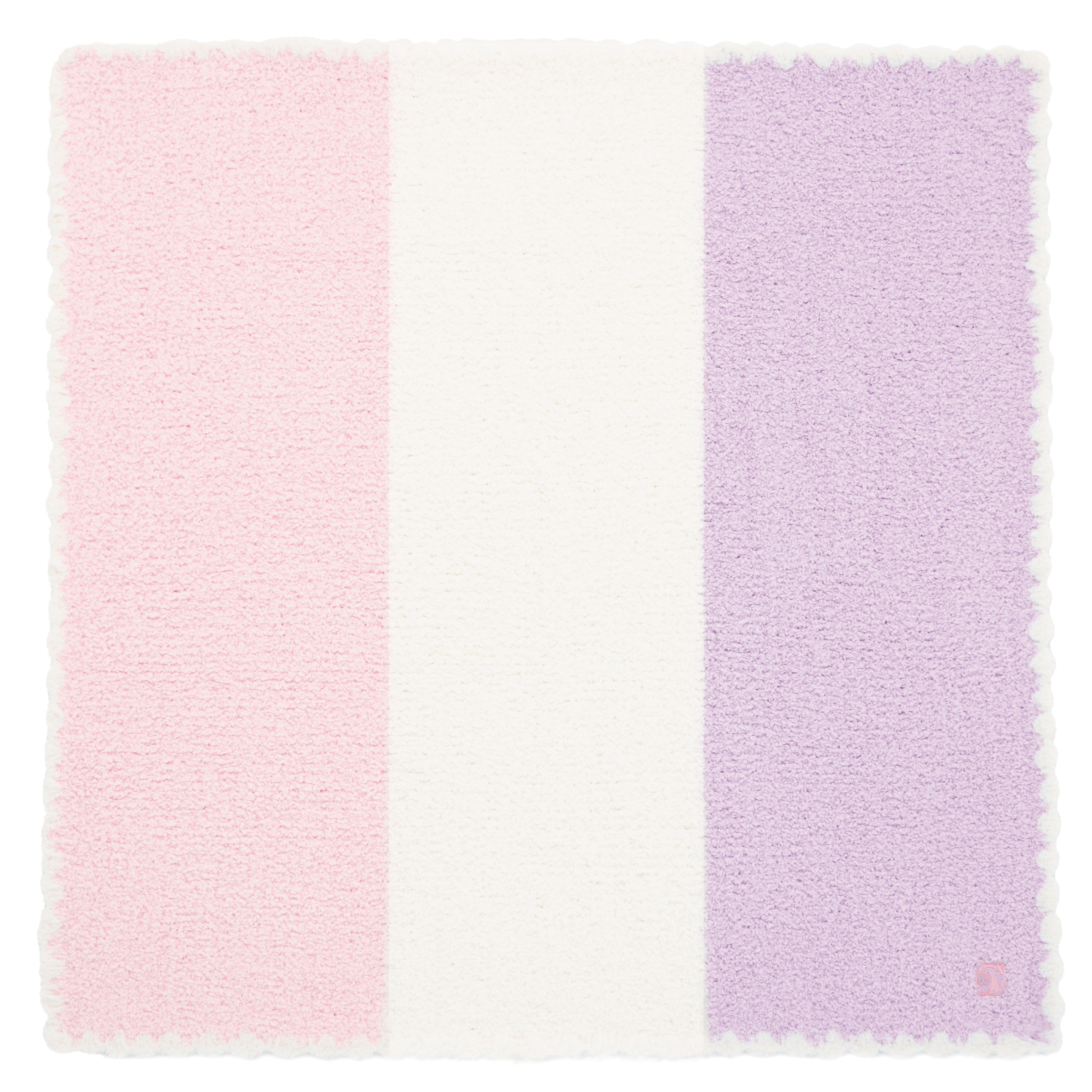 BABY BLANKET MULTI STRIPE(78×78cm pink/creme/iris): BABY&KIDS 