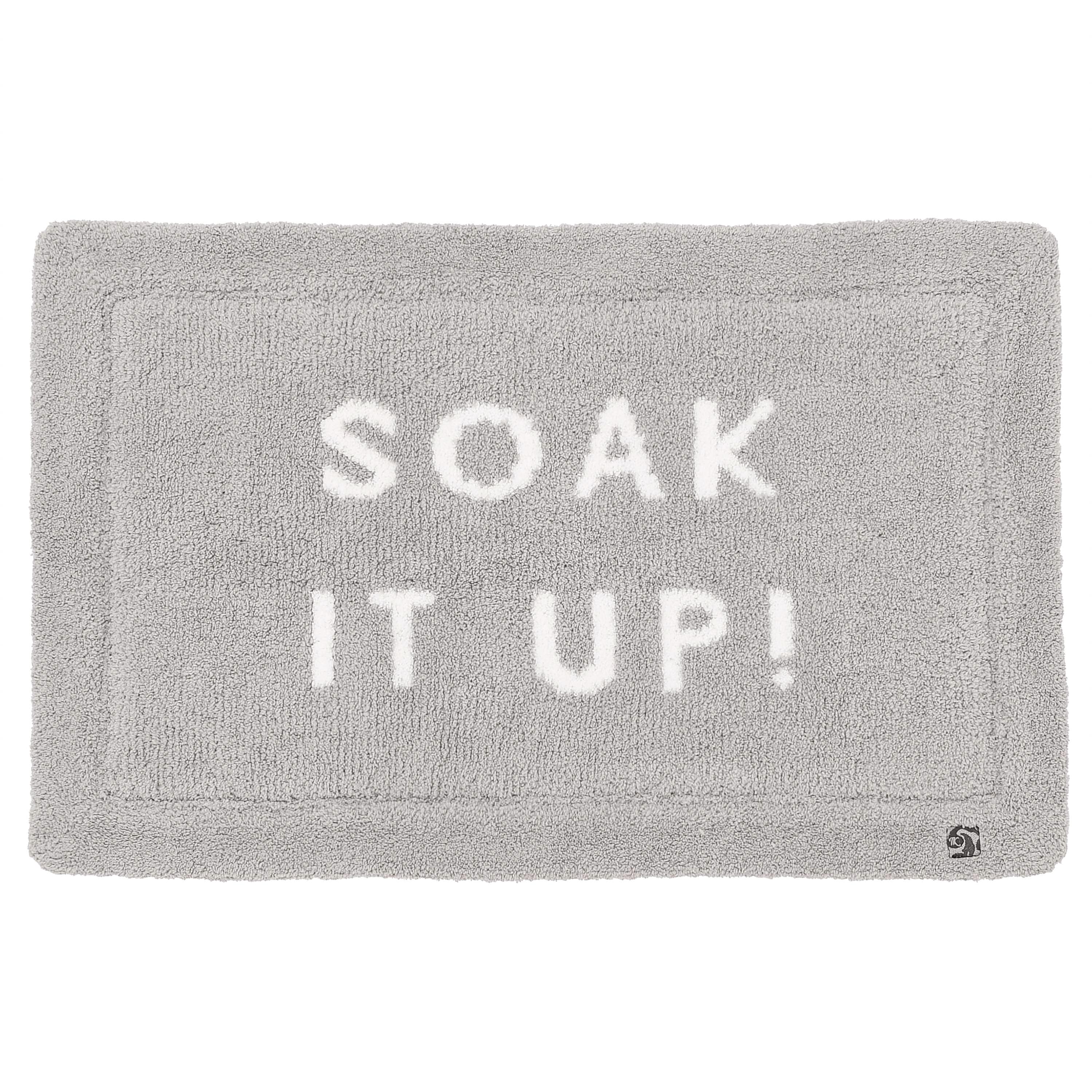 BATH MAT / MESSAGE(50×80cm soak it up (stone/white)): HOME