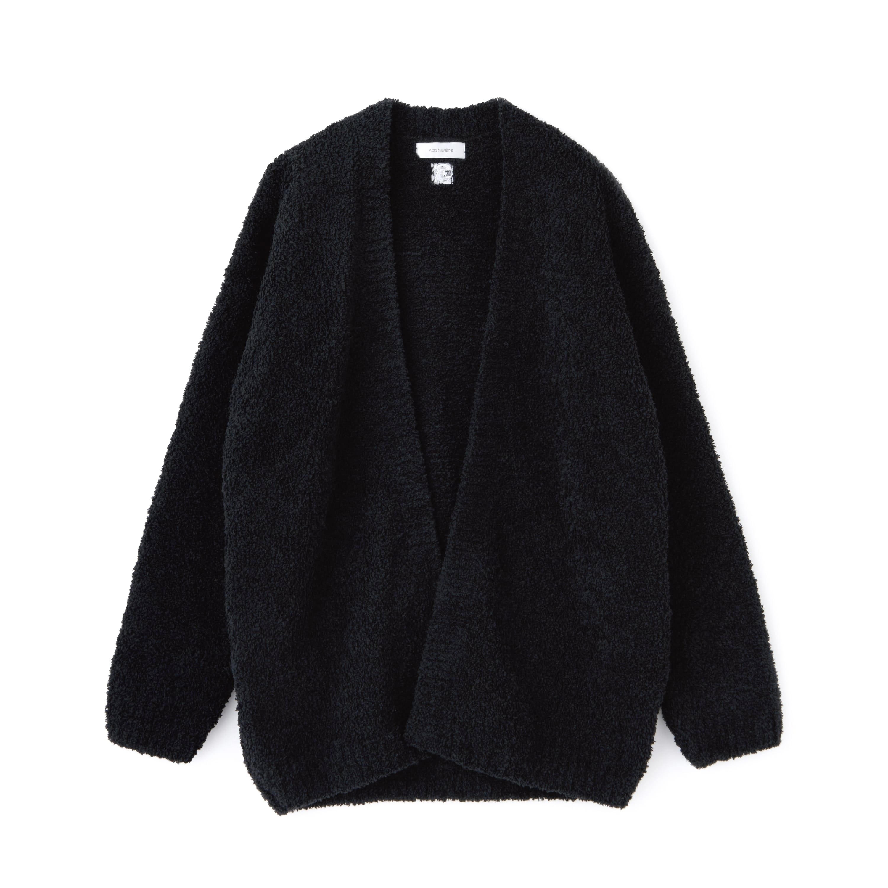 BOYFRIEND CARDIGAN(M black): WEAR | kashwere Japan (カシウエア
