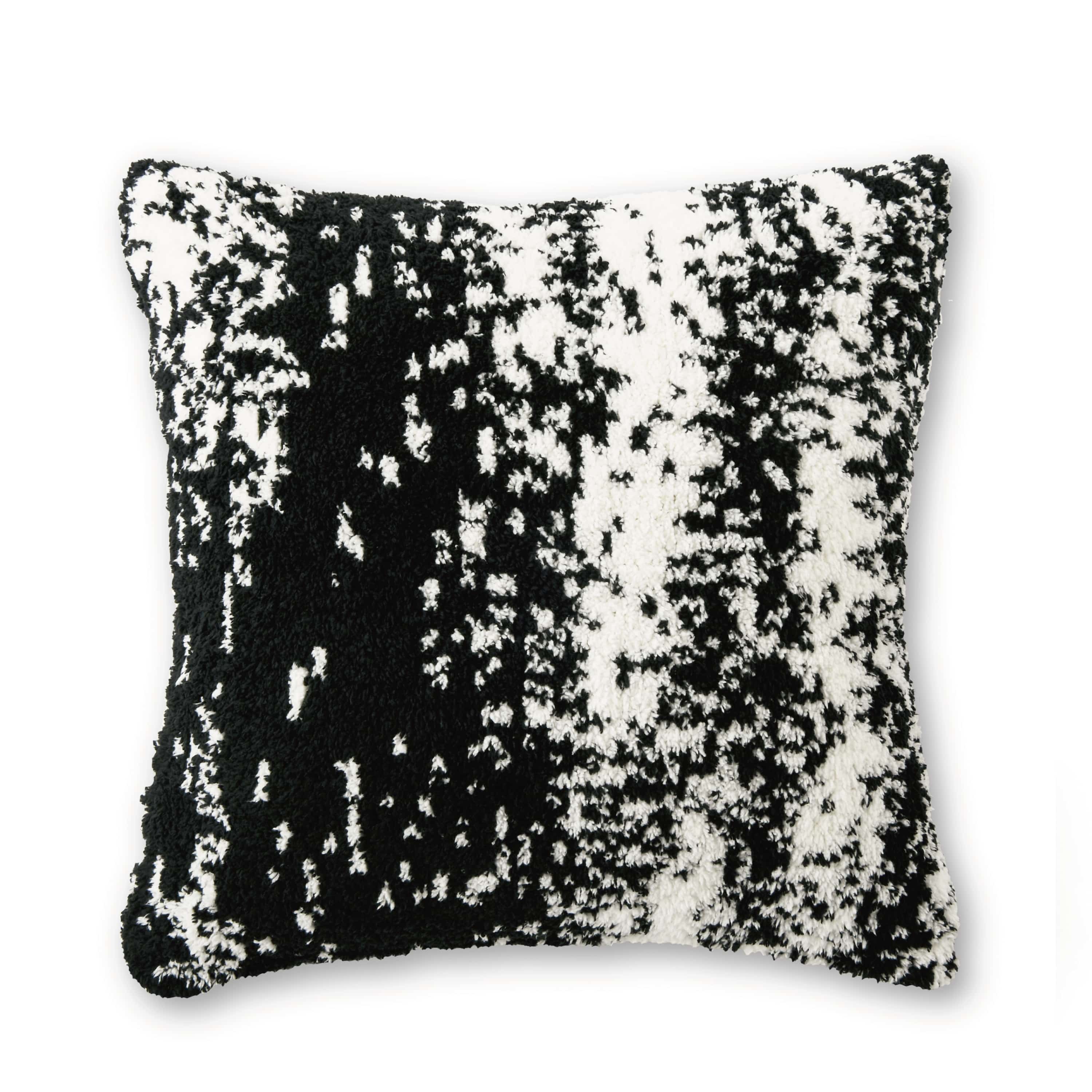豪奢な / COVER CUSHION BRUSH(カバーのみ HOME black/creme): クッションカバー