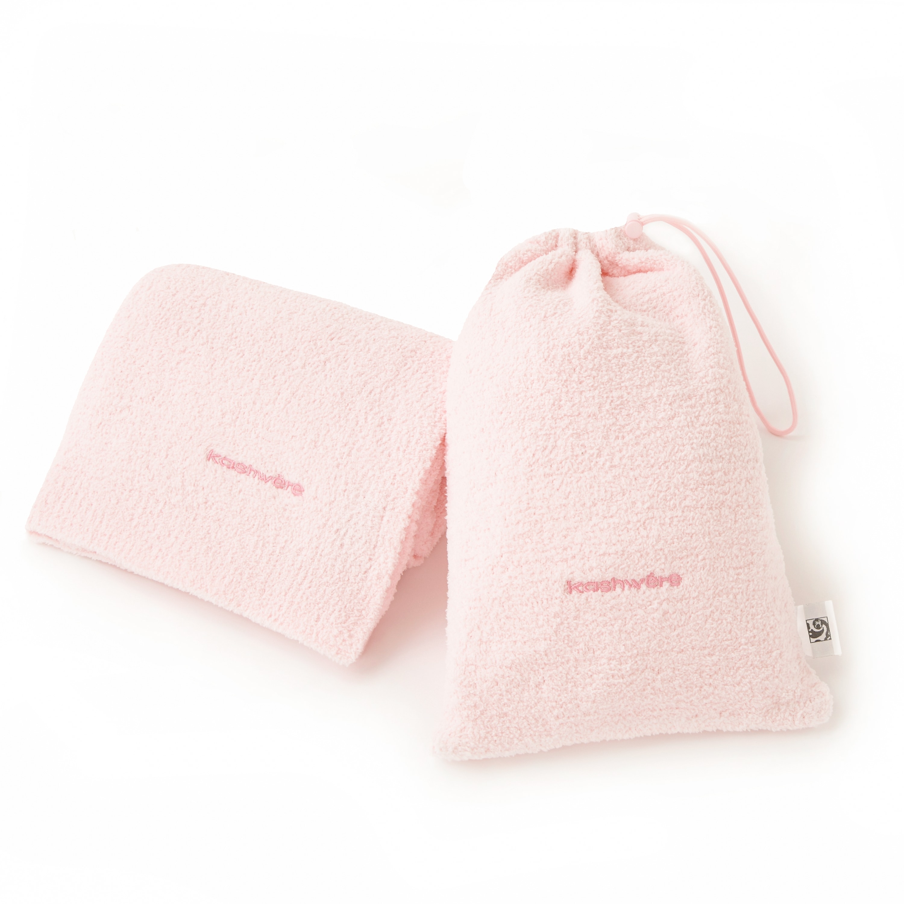 TRAVEL BLANKET / DRAWSTRING(82×125cm pink): BLANKET | kashwere 