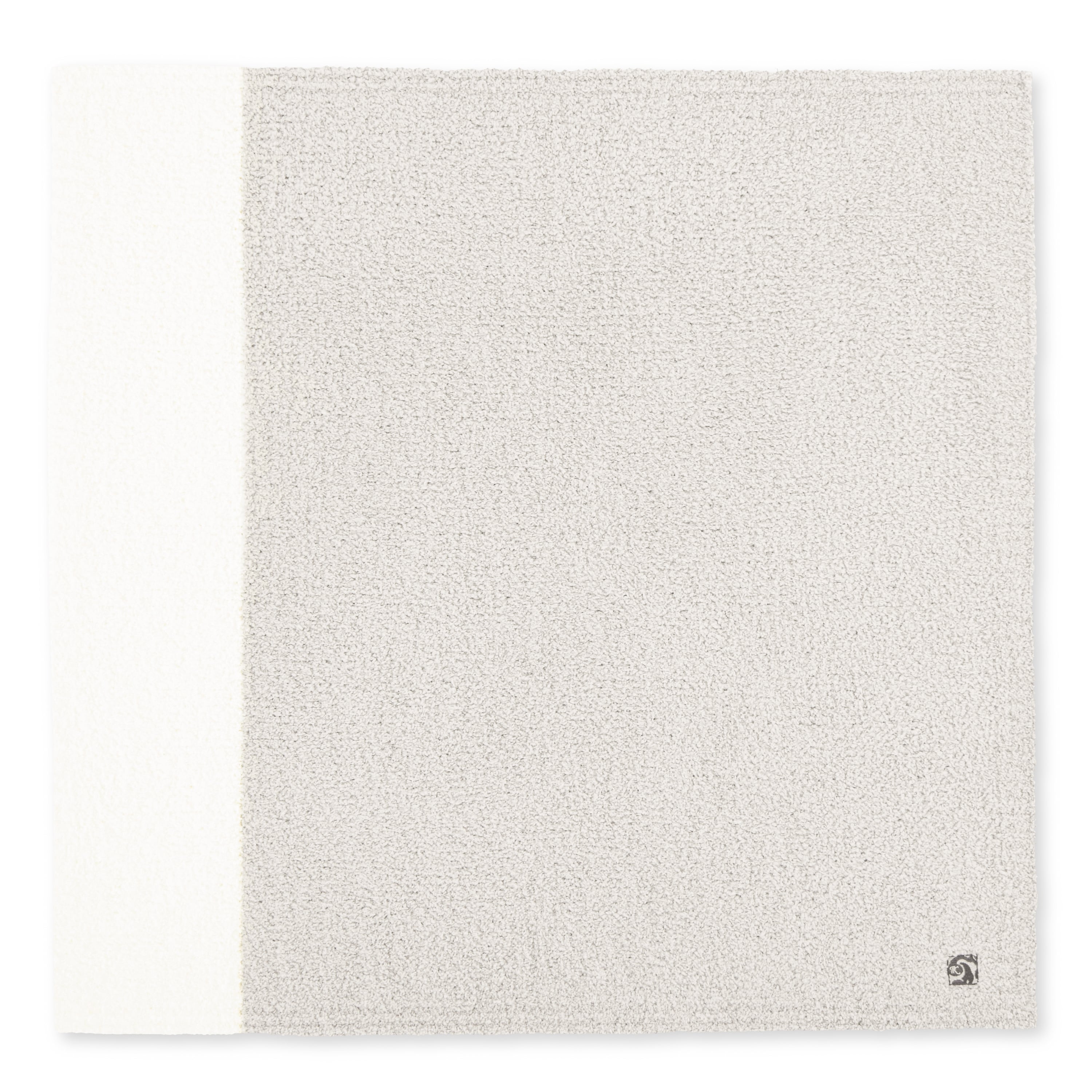 BABY BLANKET SIDE COLOR(78×78cm mist/creme): BABY&KIDS | kashwere