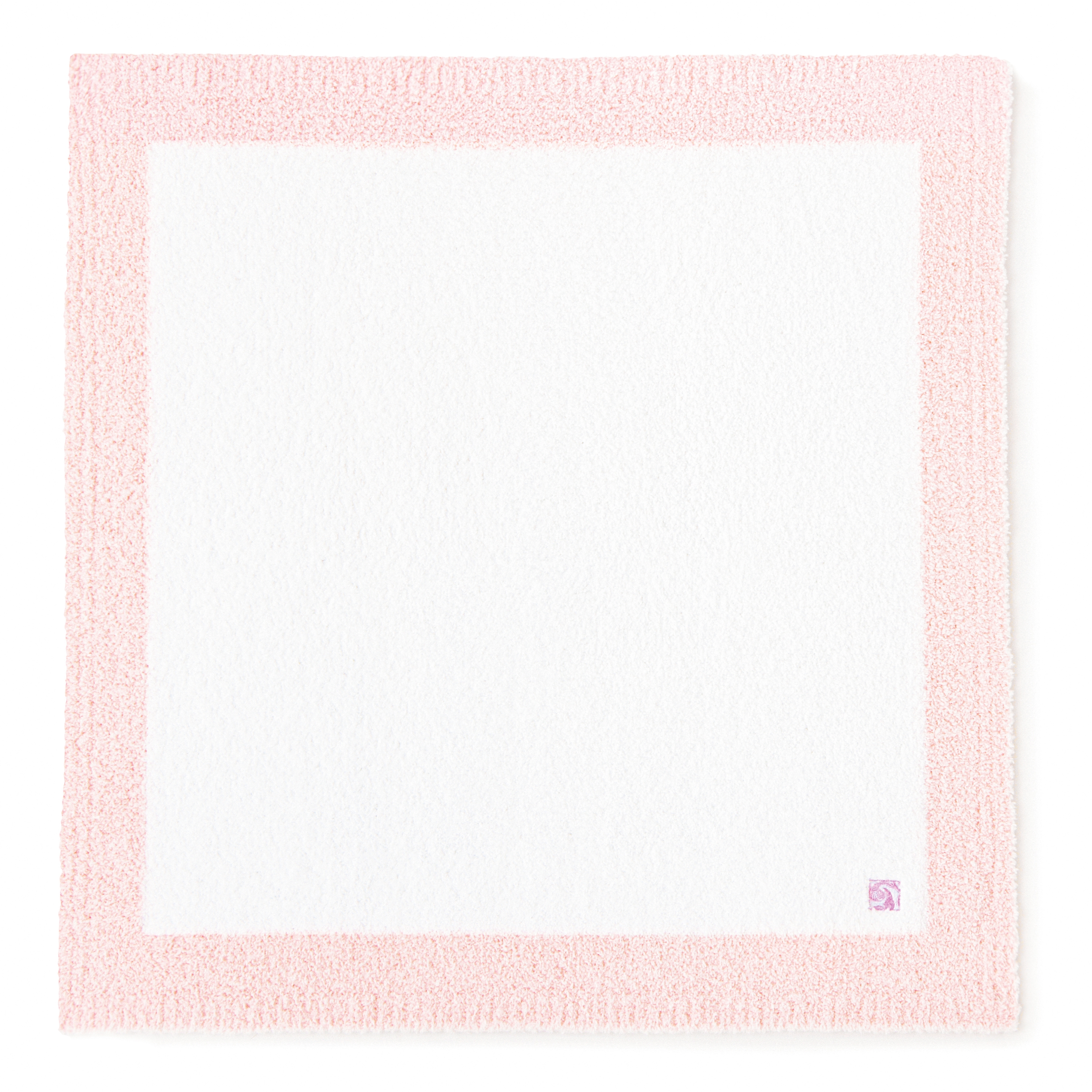 BABY BLANKET SQUARE(78×78cm white/pink): BABY&KIDS | kashwere