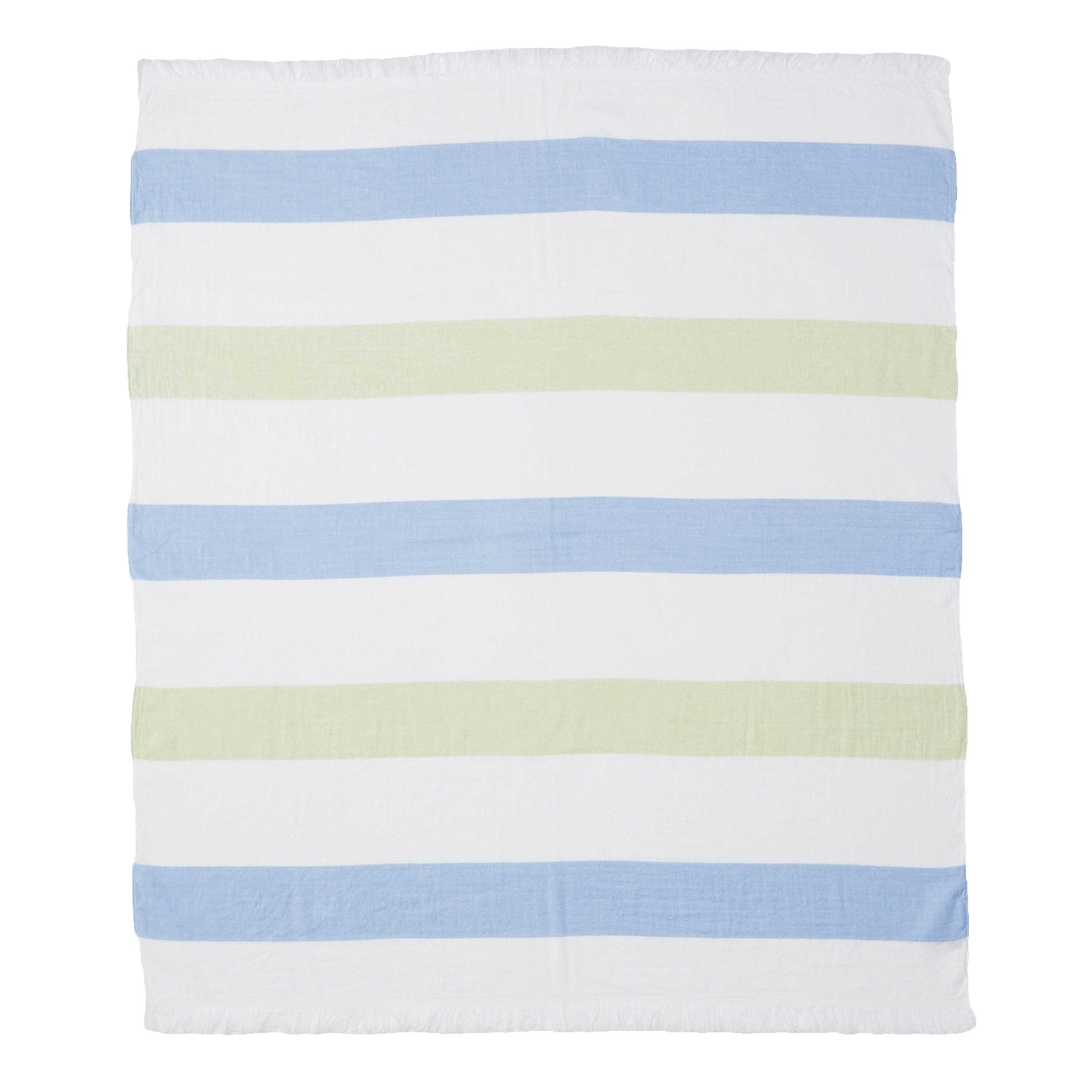 BABY BLANKET (GAUZE)(95×124cm blanca/azurine/meadowgrass) TOWEL