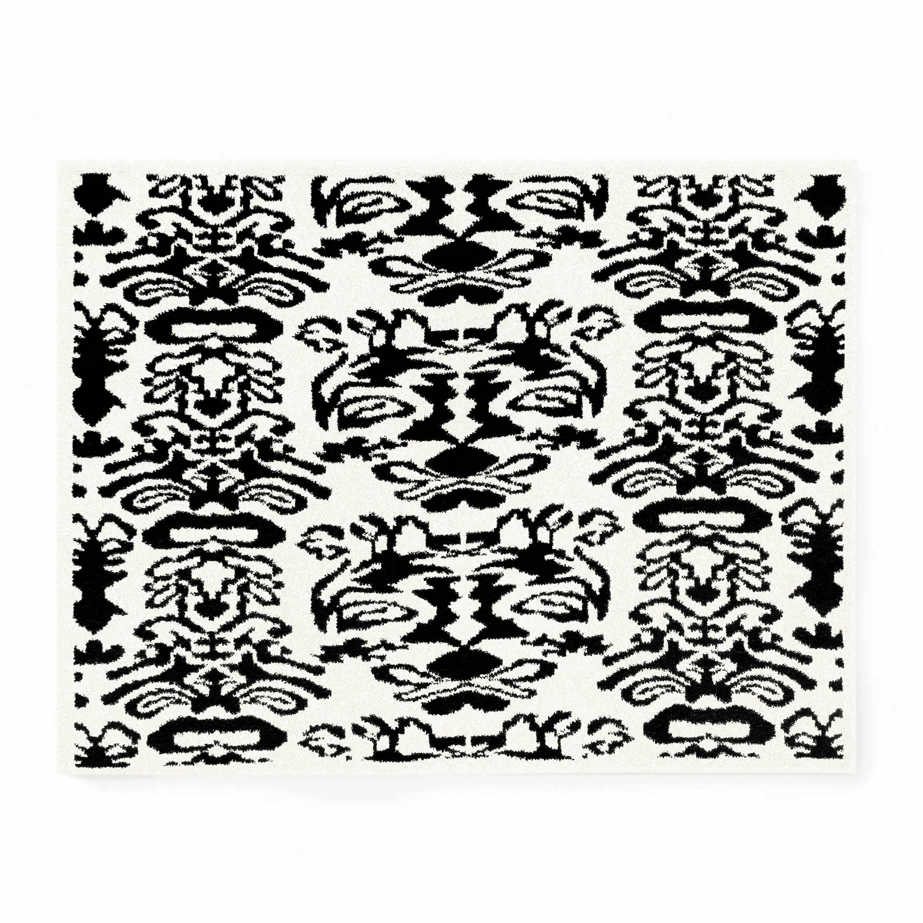 20th BLANKET / DAMASK(135×183cm creme/black): 20th | kashwere