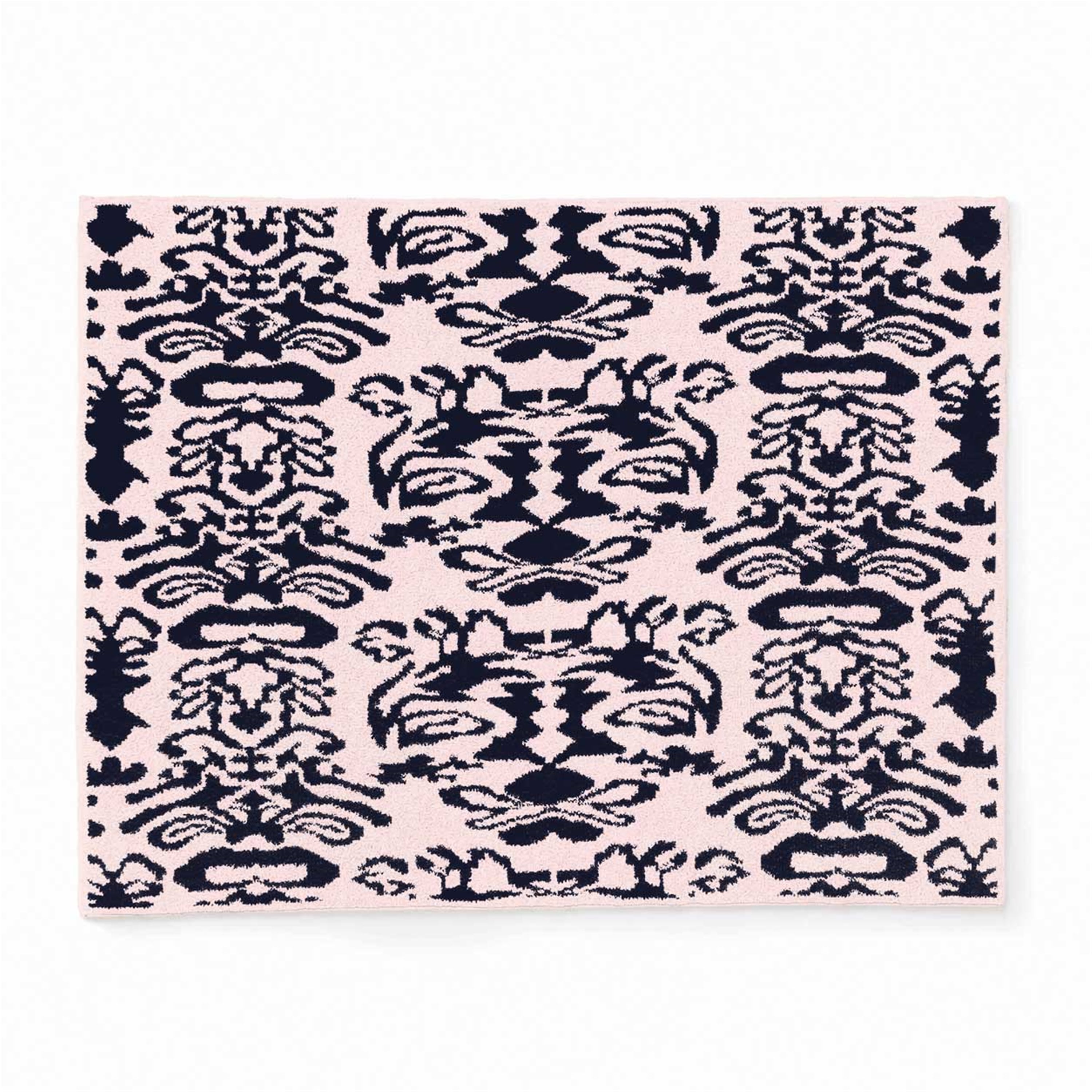 20th BLANKET / DAMASK(135×183cm pink/navy): 20th | kashwere Japan