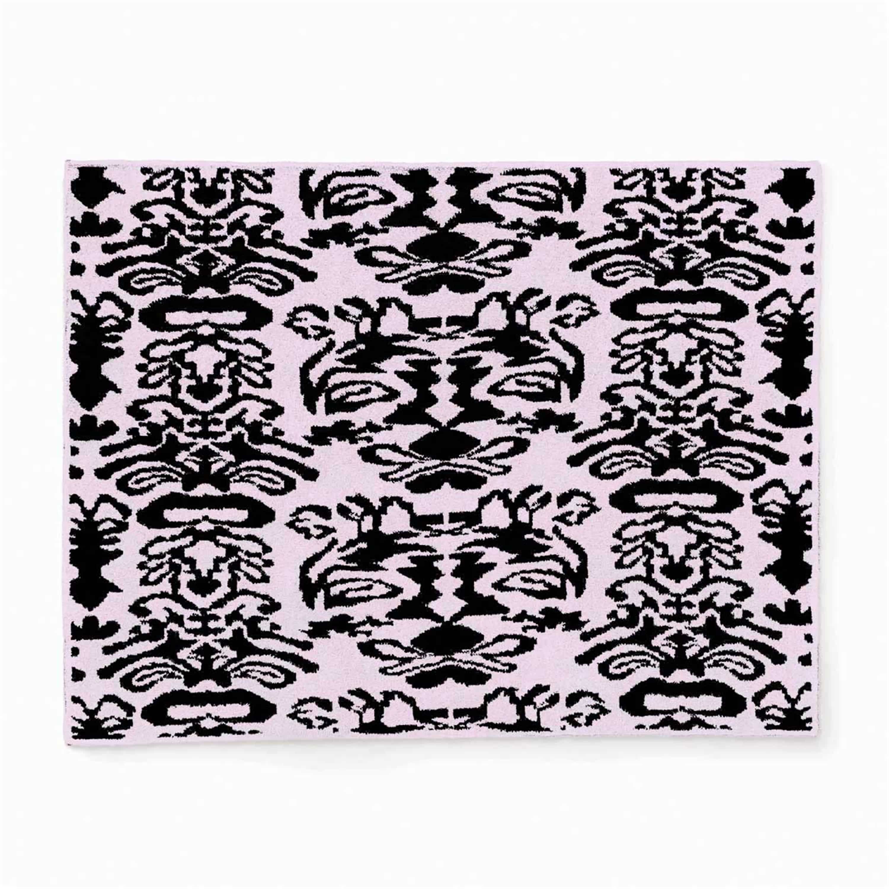 20th BLANKET / DAMASK(135×183cm iris/black): 20th | kashwere Japan