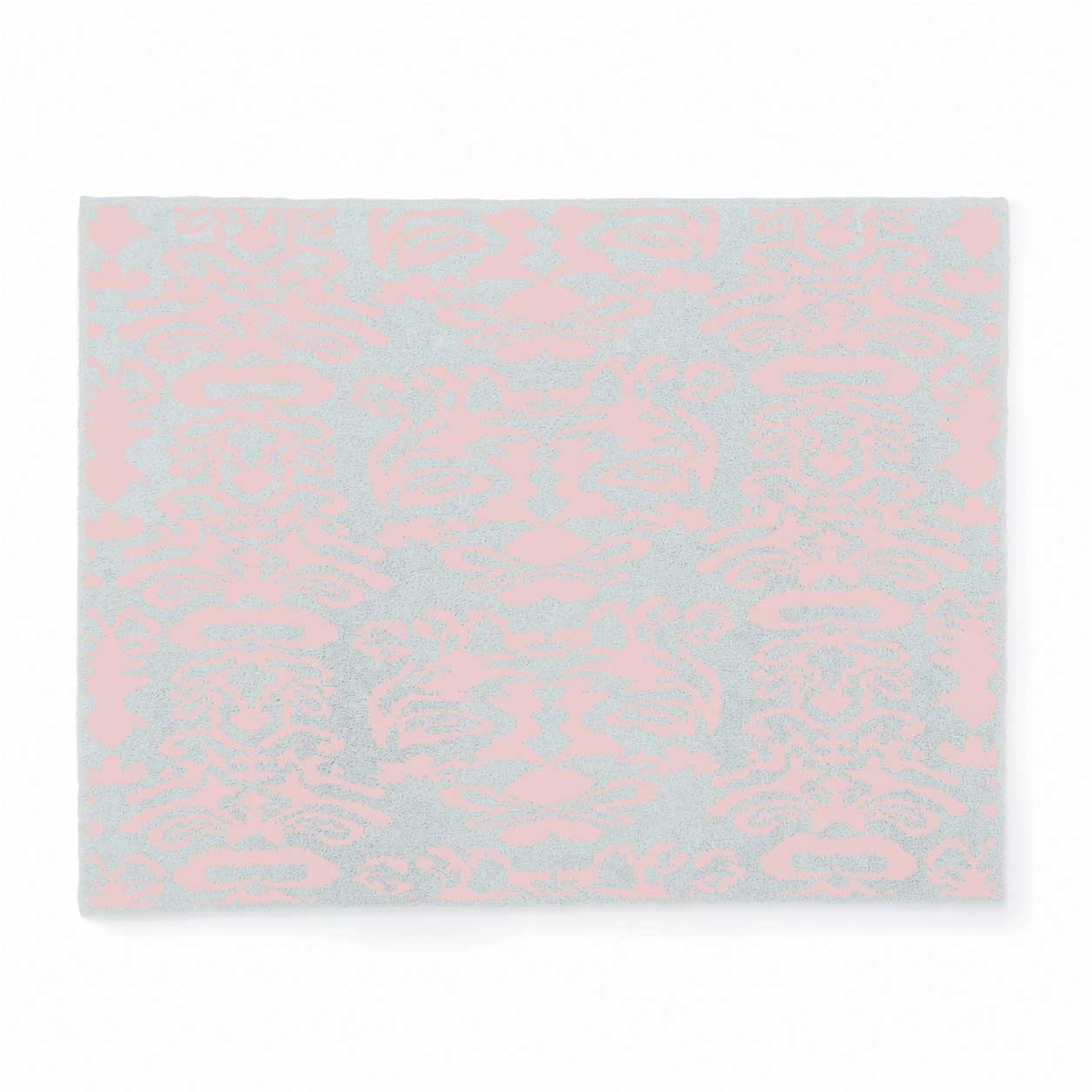 Kashwere ダマスク柄 ブランケット 184x135cm ピンク 20th BLANKET / DAMASK(135×183cm blue/pink): 20th | kashwere Japan