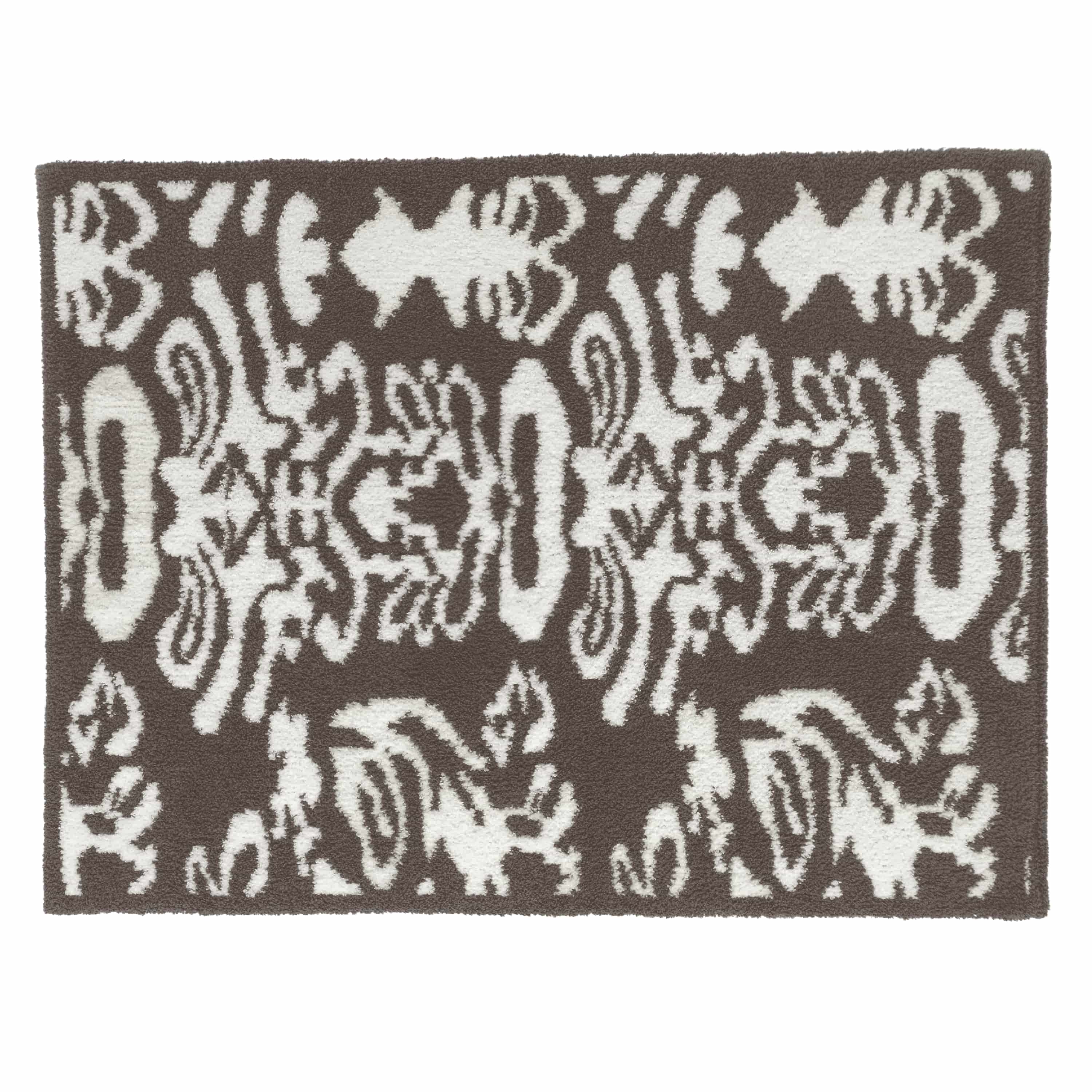 20th HALF BLANKET / DAMASK (charcoal gray)