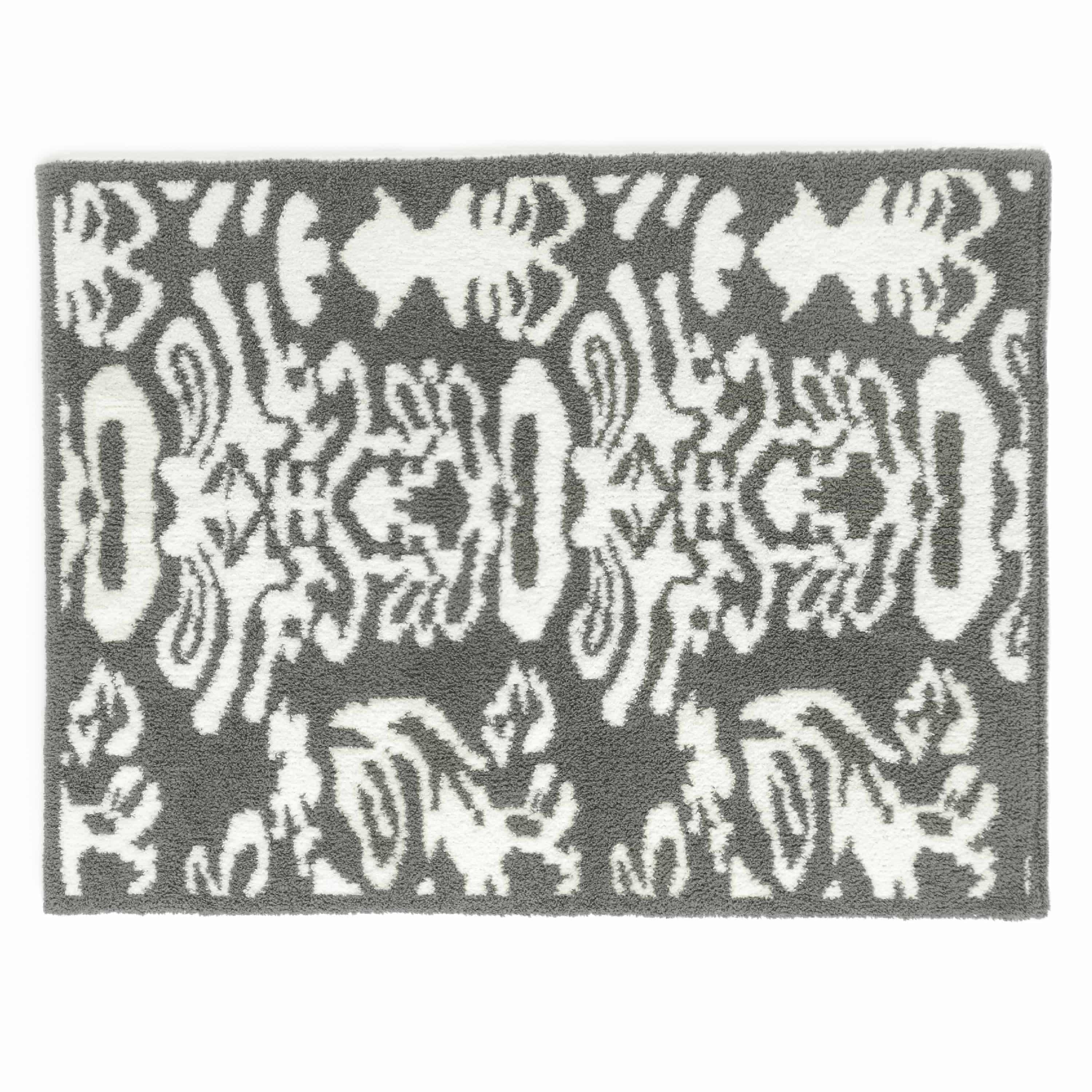 20th HALF BLANKET / DAMASK (medium gray)